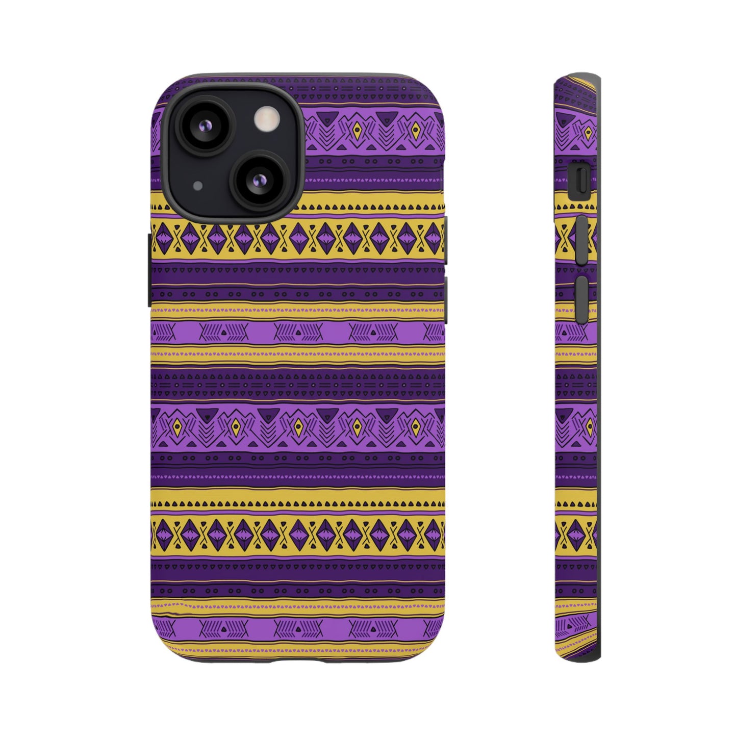 Purple & Yellow Stripes - Tough Phone Case