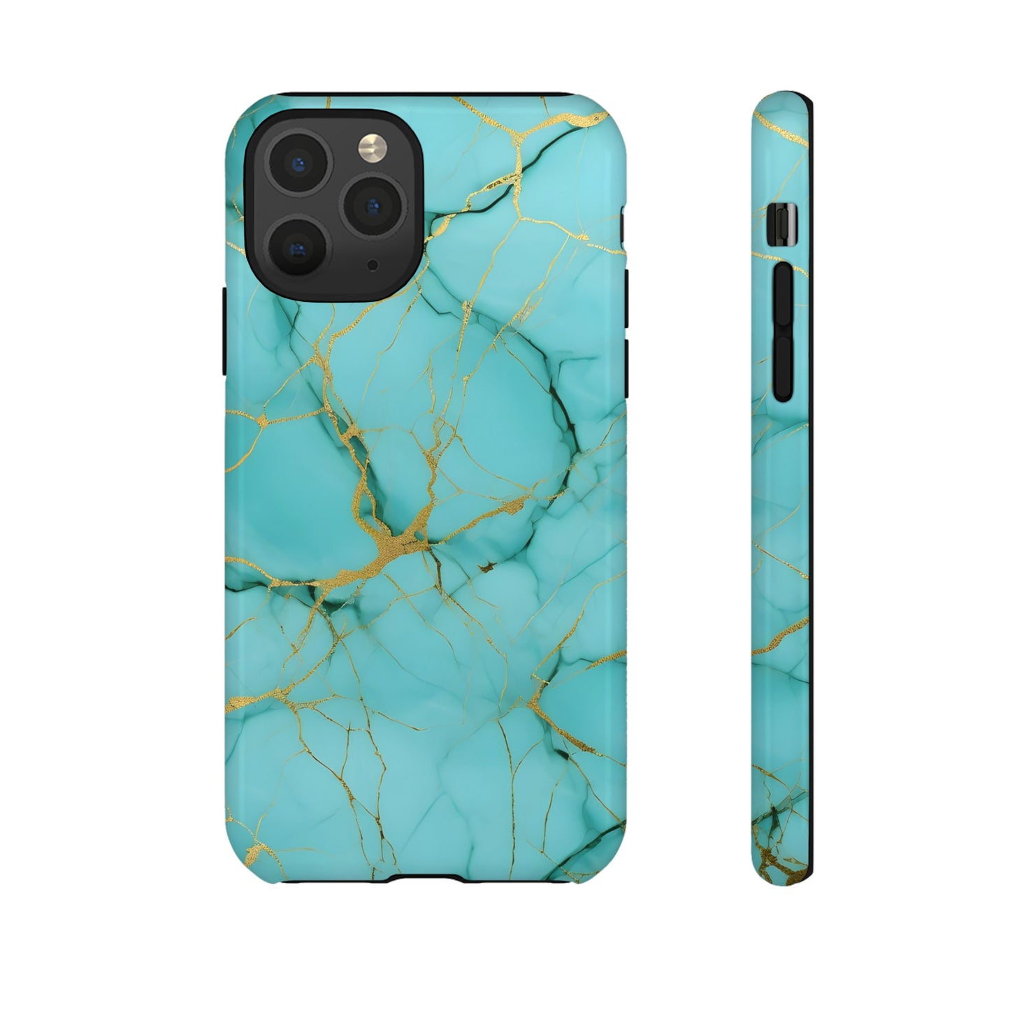 Teal Marble Tough Phone Case