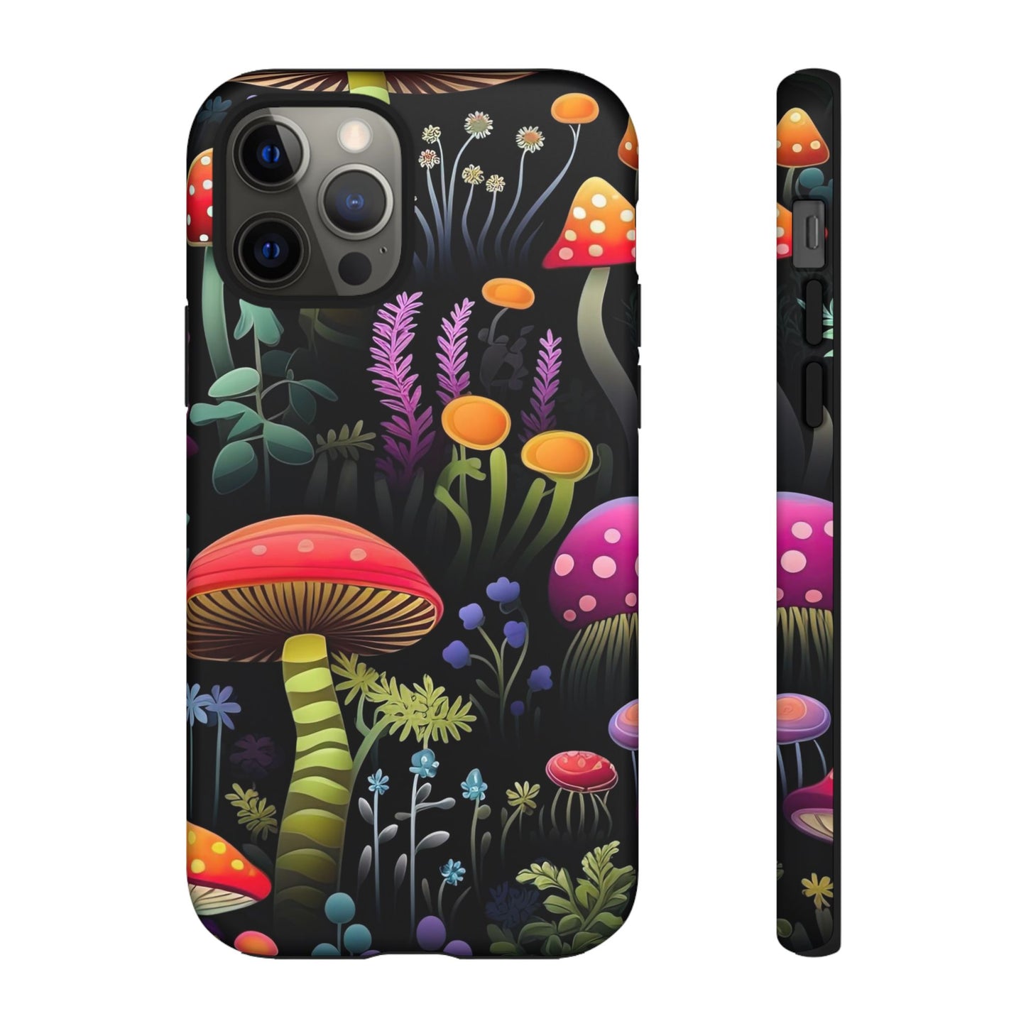Dark Forest Mushrooms Tough Cell Phone Case