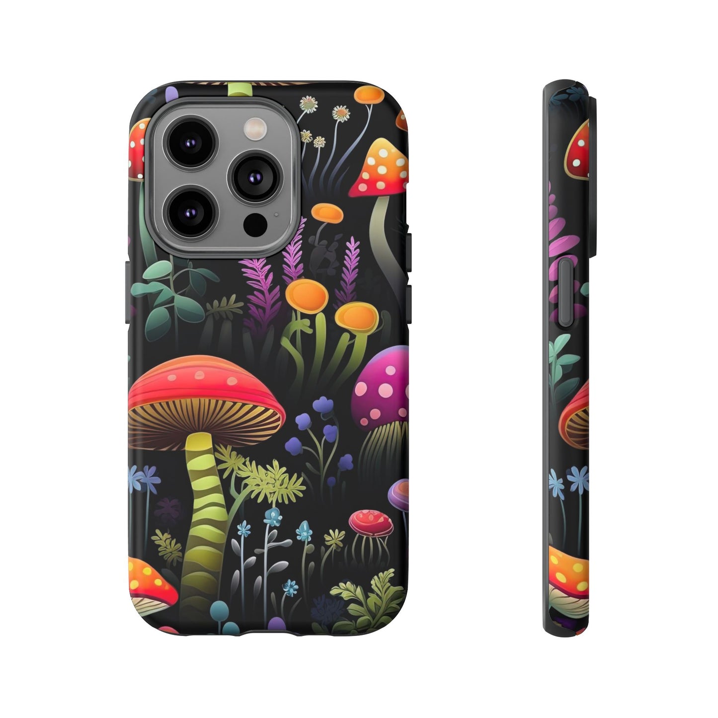 Dark Forest Mushrooms Tough Cell Phone Case
