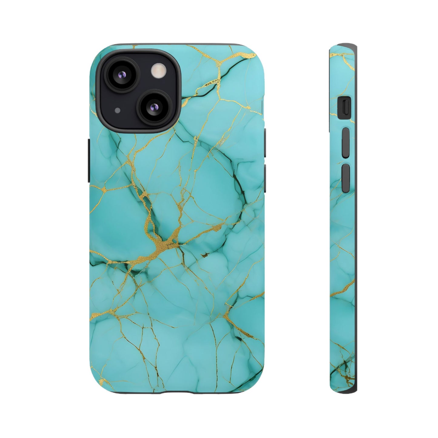 Teal Marble Tough Phone Case