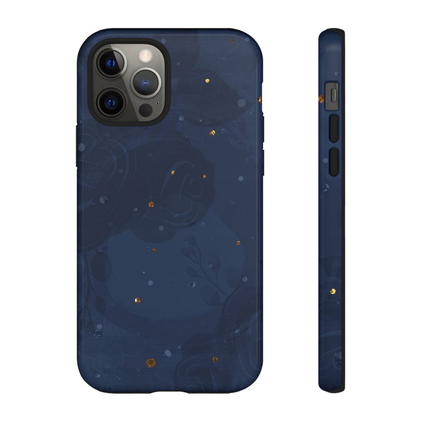 Subtle Navy Florals - Tough Phone Case