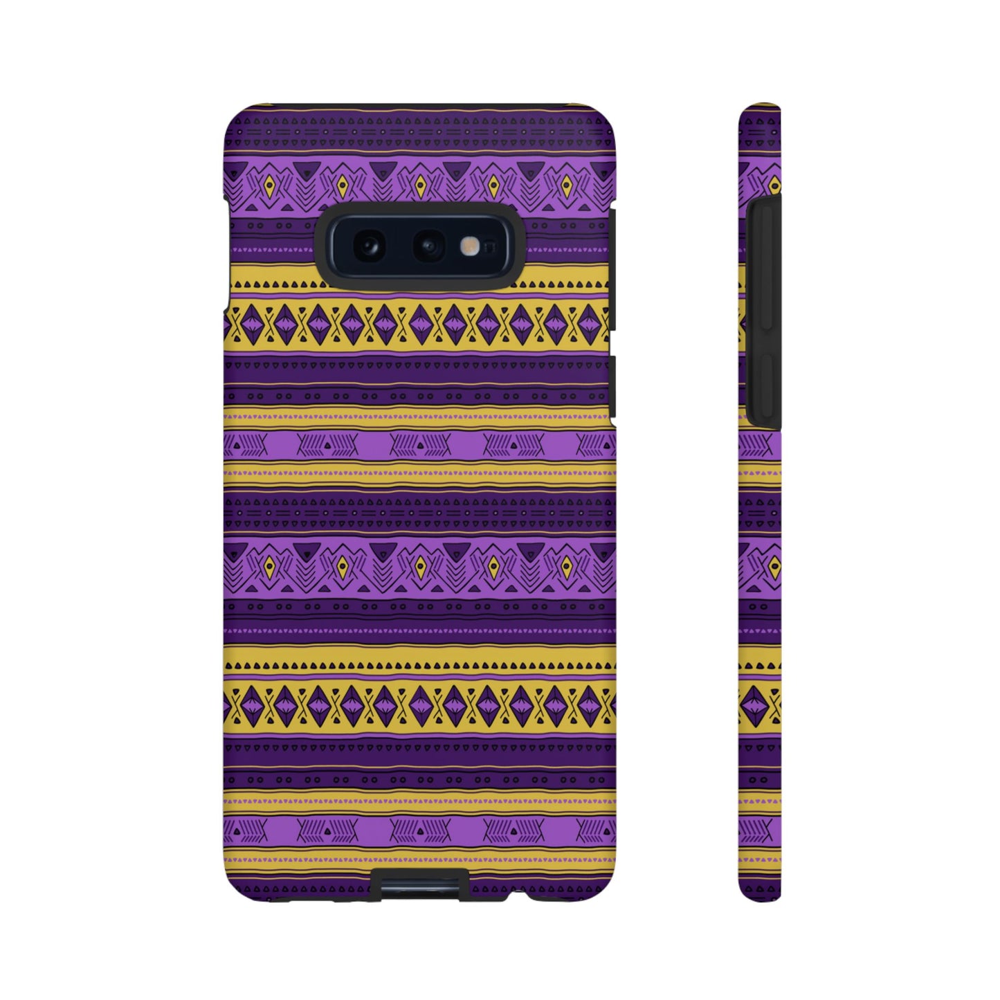 Purple & Yellow Stripes - Tough Phone Case