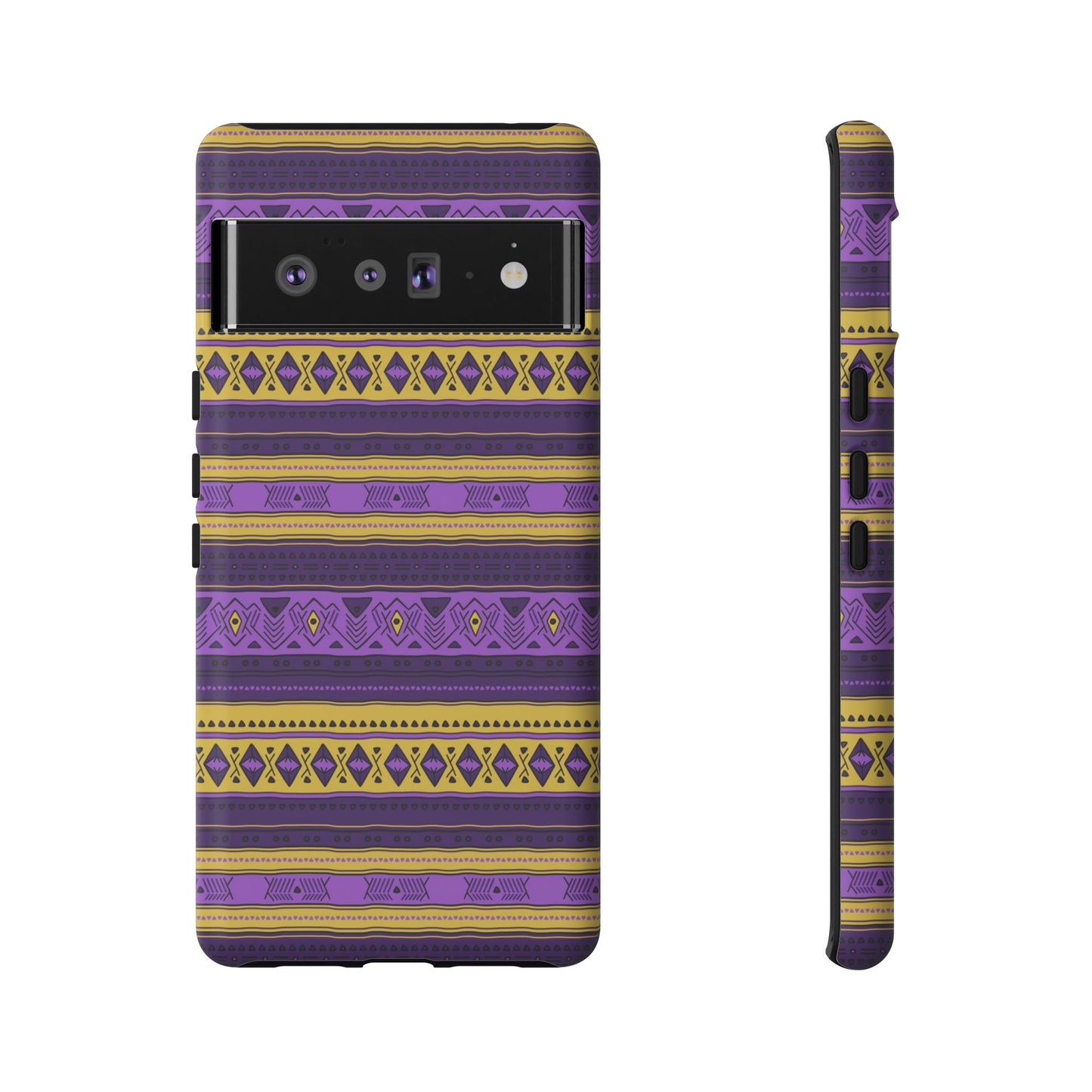 Purple & Yellow Stripes - Tough Phone Case