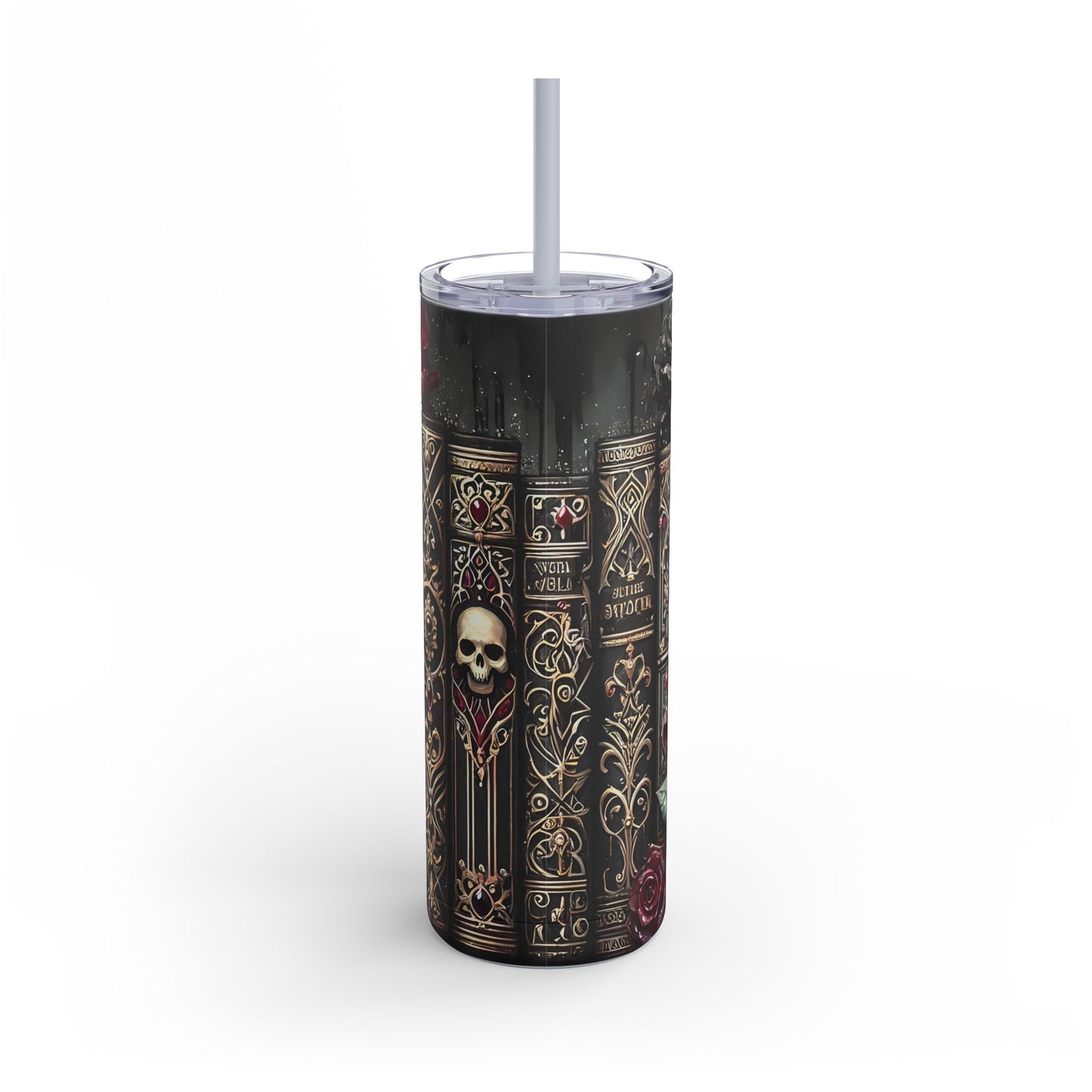 Book Lover Gift - I Prefer the Villain Skinny Tumbler | Dark Academia Matte 20oz Insulated Drinkware