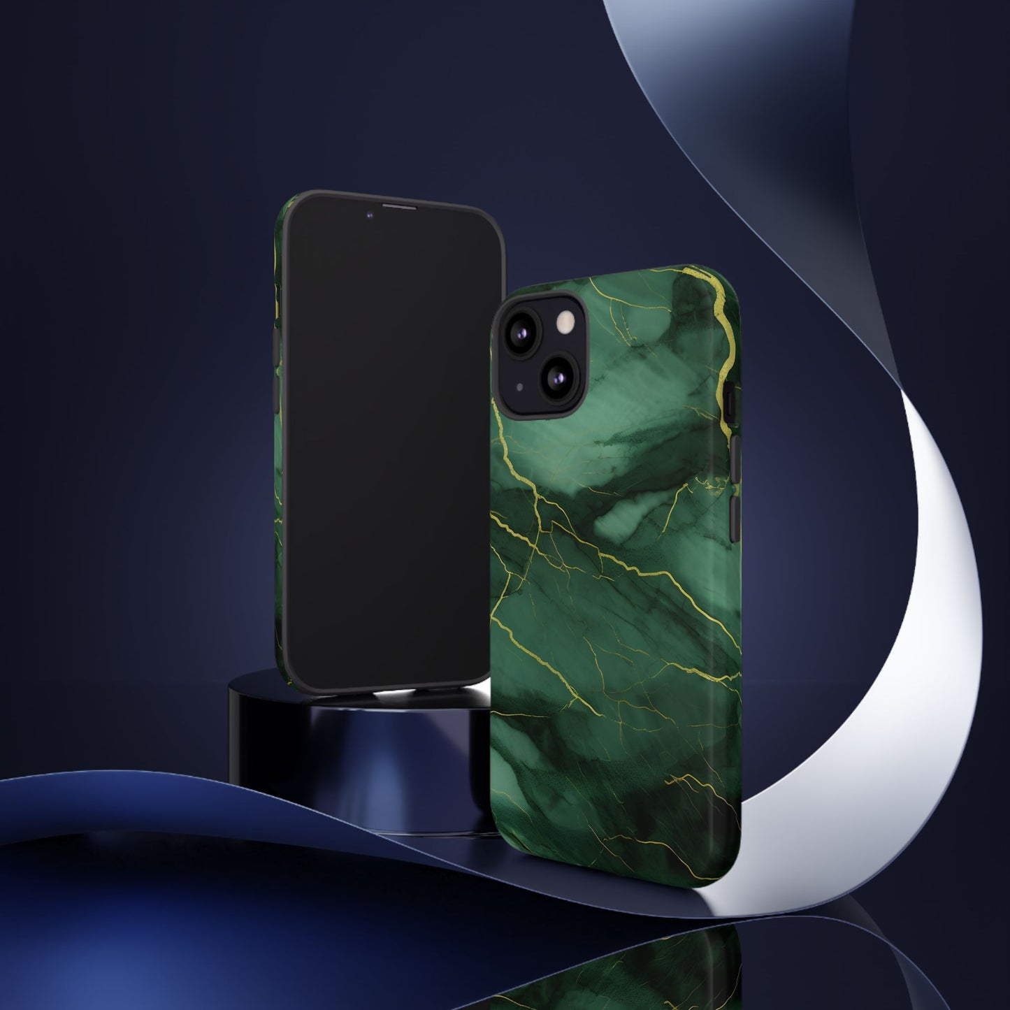 Hunter Green Marble - Tough Phone Case