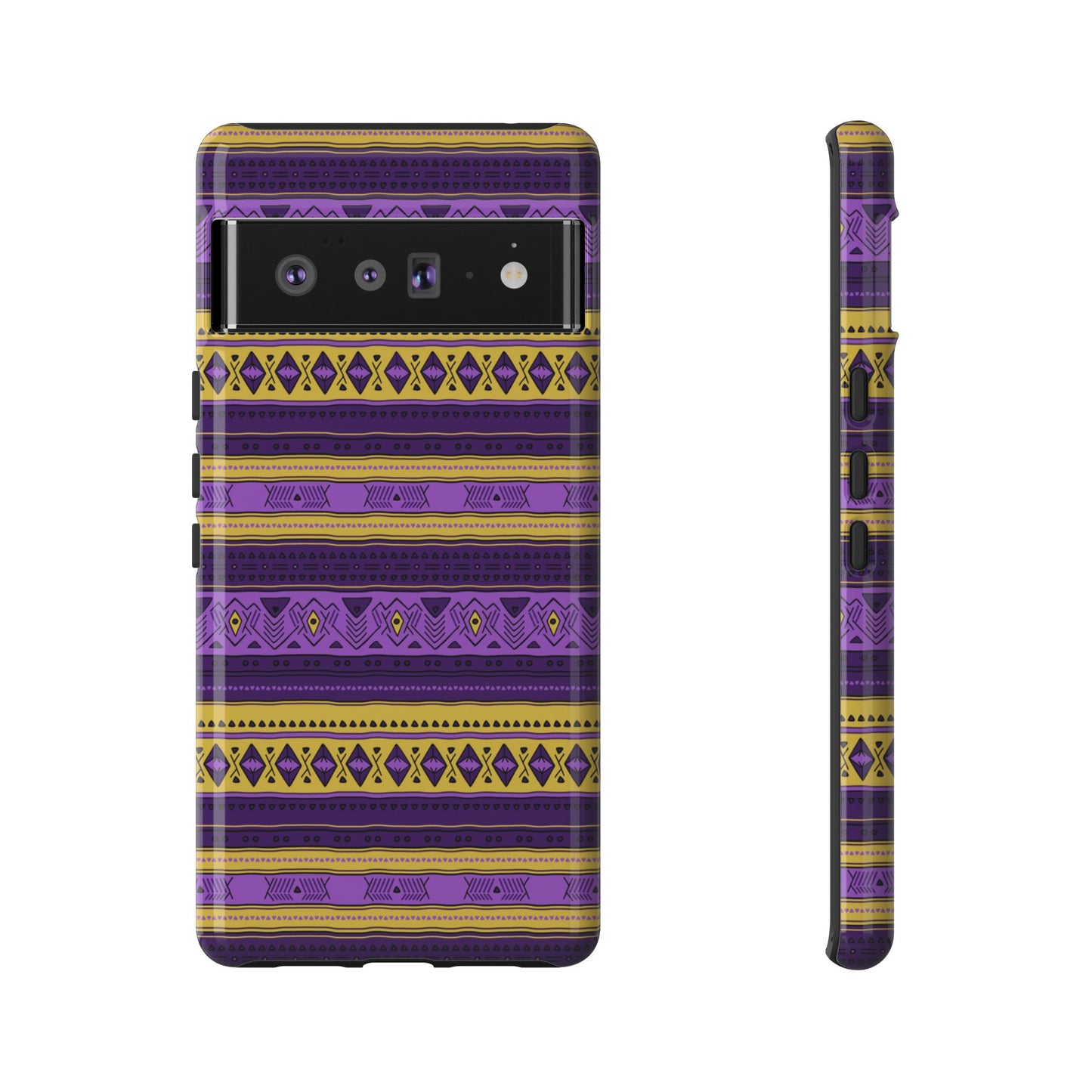 Purple & Yellow Stripes - Tough Phone Case