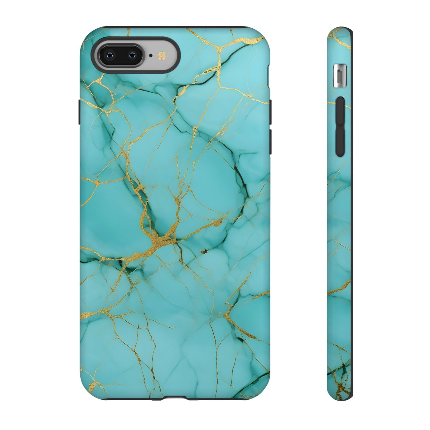Teal Marble Tough Phone Case