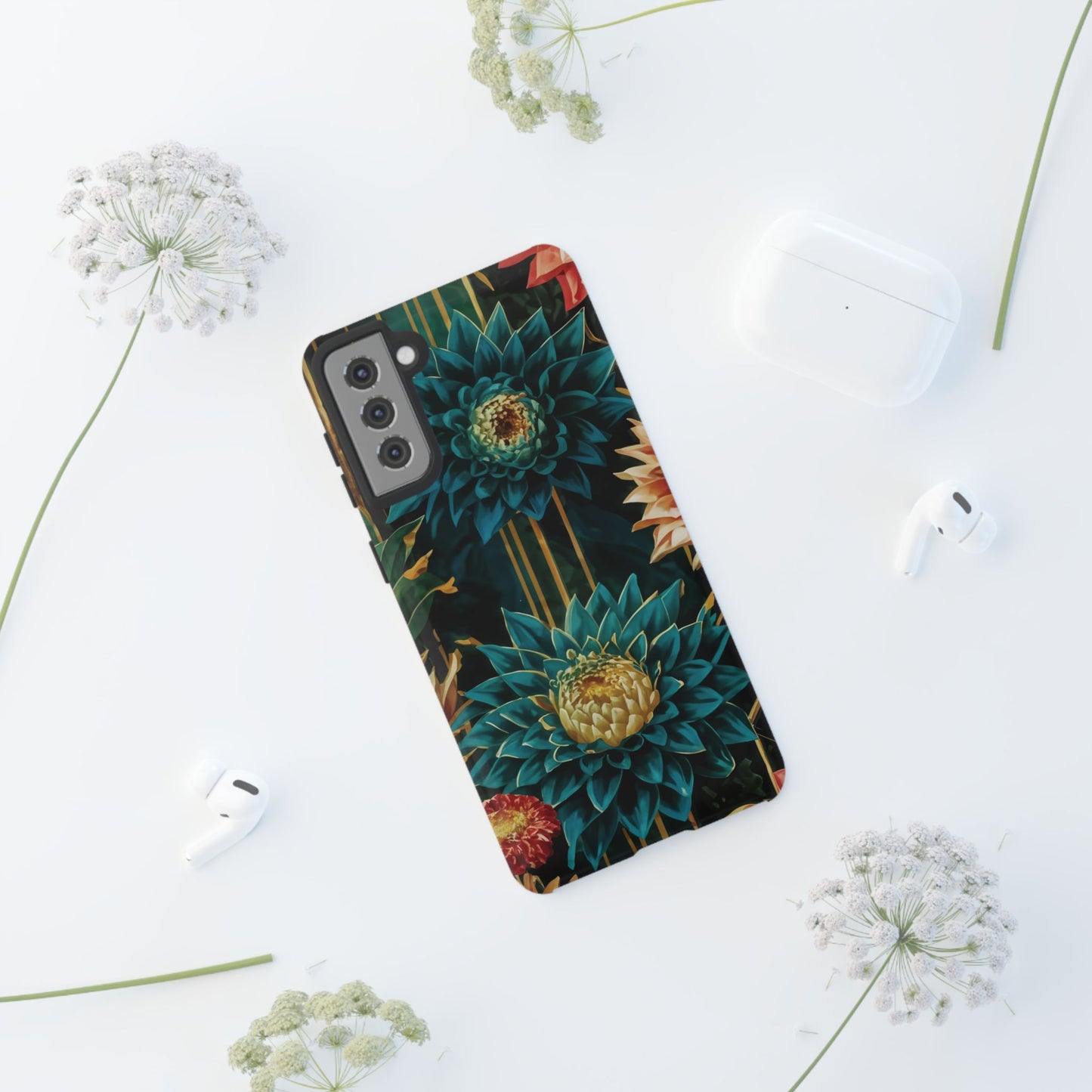 Bold Bloom Garden Tough Phone Case – Dramatic Florals for Statement-Makers