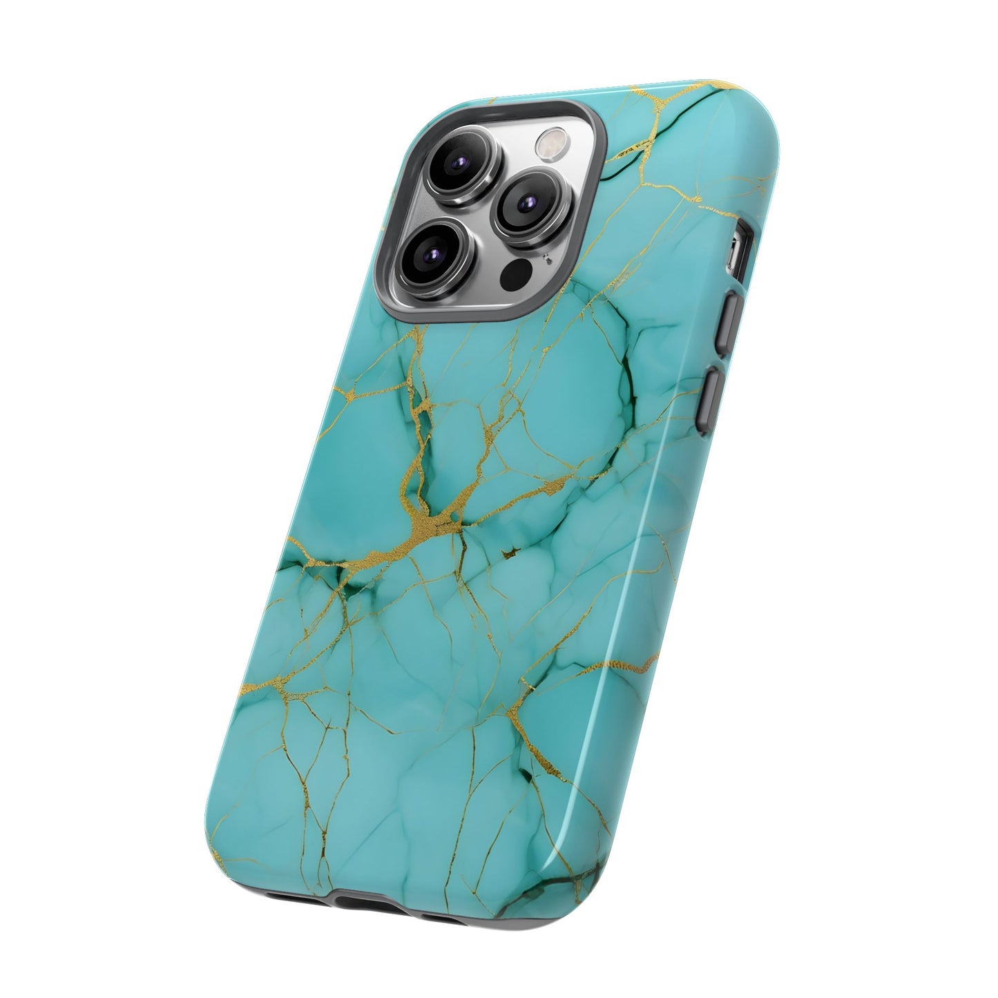 Teal Marble Tough Phone Case