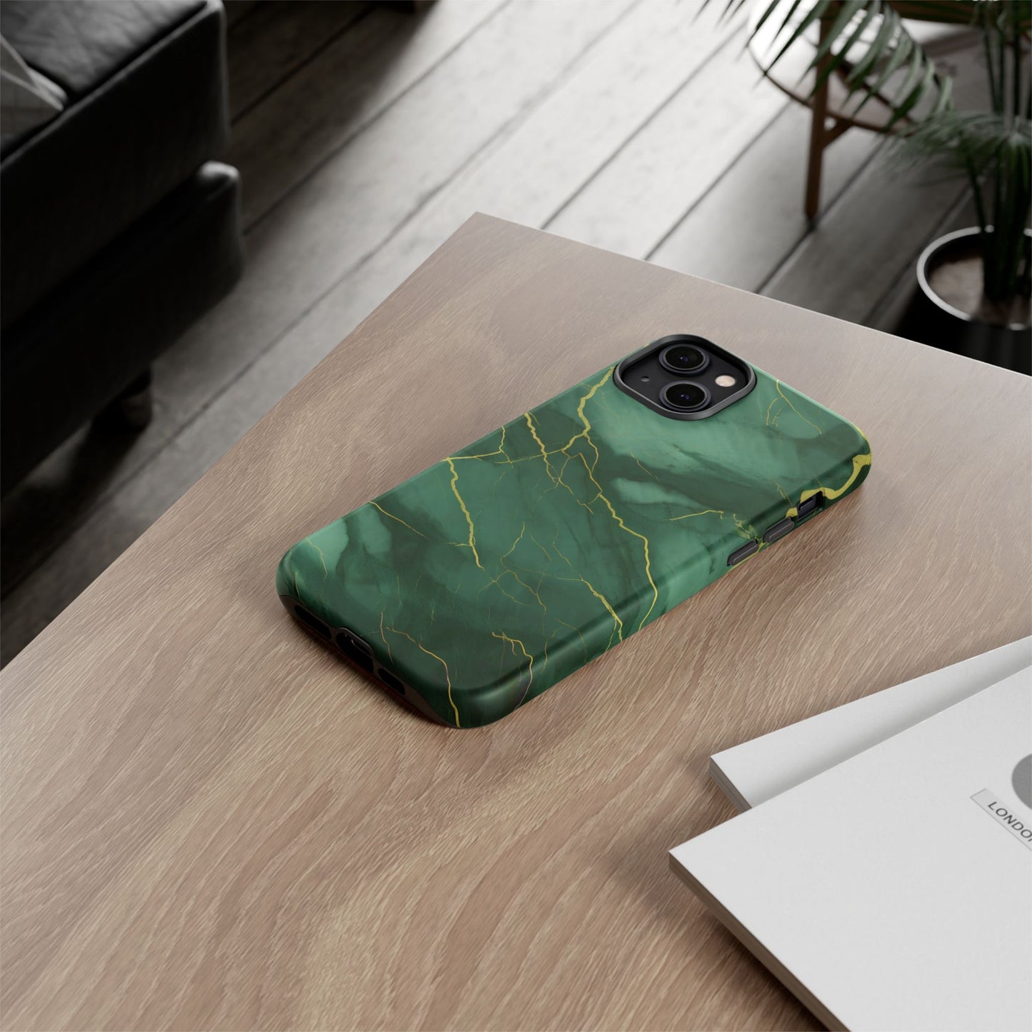 Hunter Green Marble - Tough Phone Case