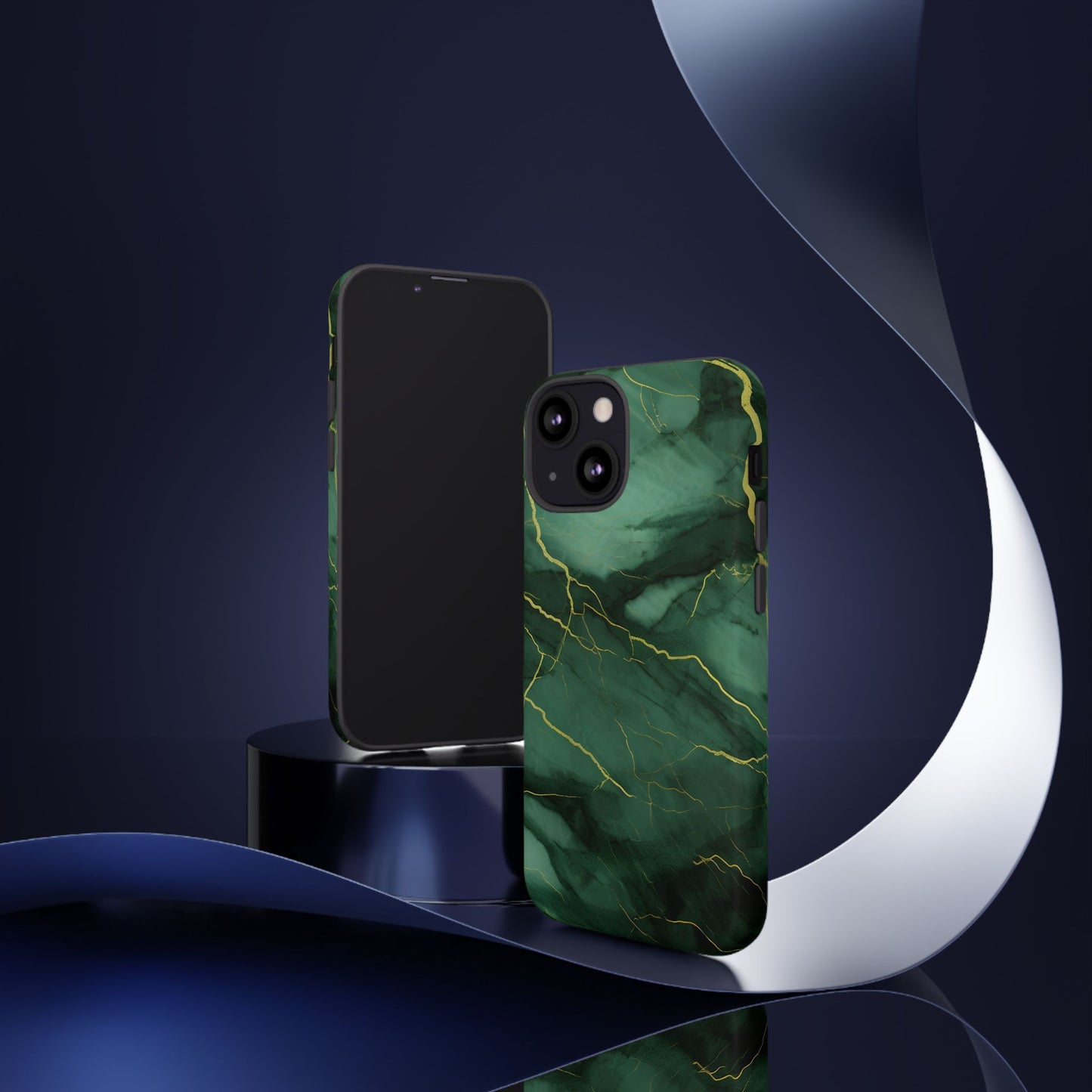 Hunter Green Marble - Tough Phone Case