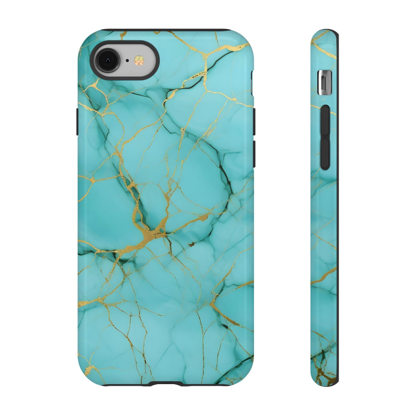 Teal Marble Tough Phone Case