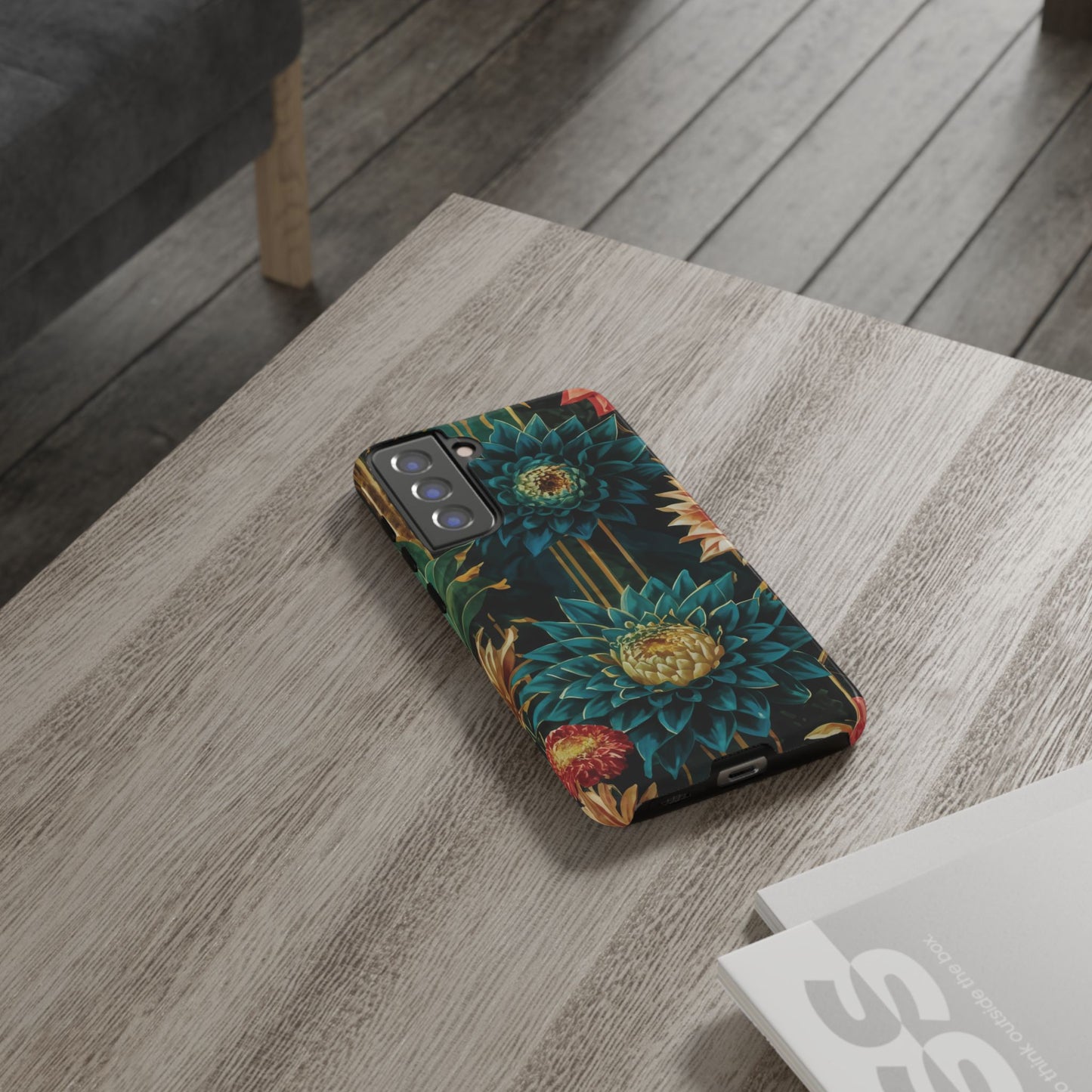Bold Bloom Garden Tough Phone Case – Dramatic Florals for Statement-Makers