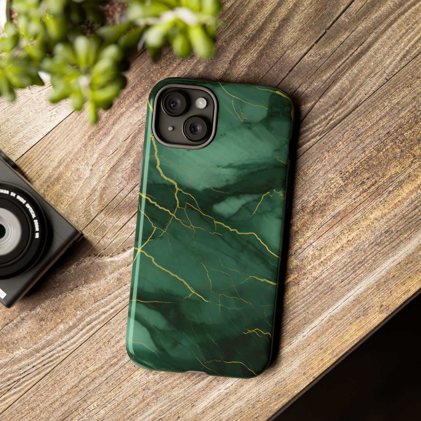Hunter Green Marble - Tough Phone Case