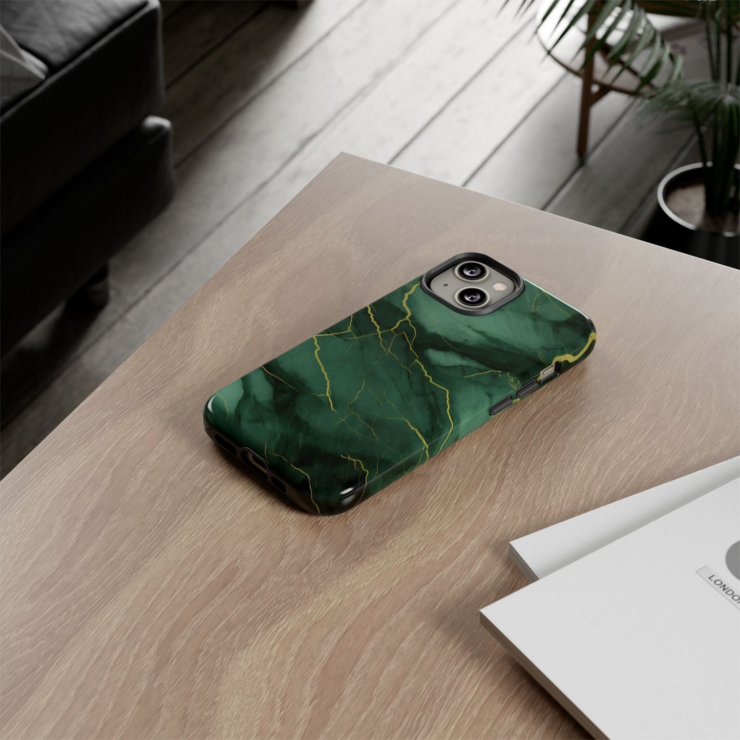 Hunter Green Marble - Tough Phone Case