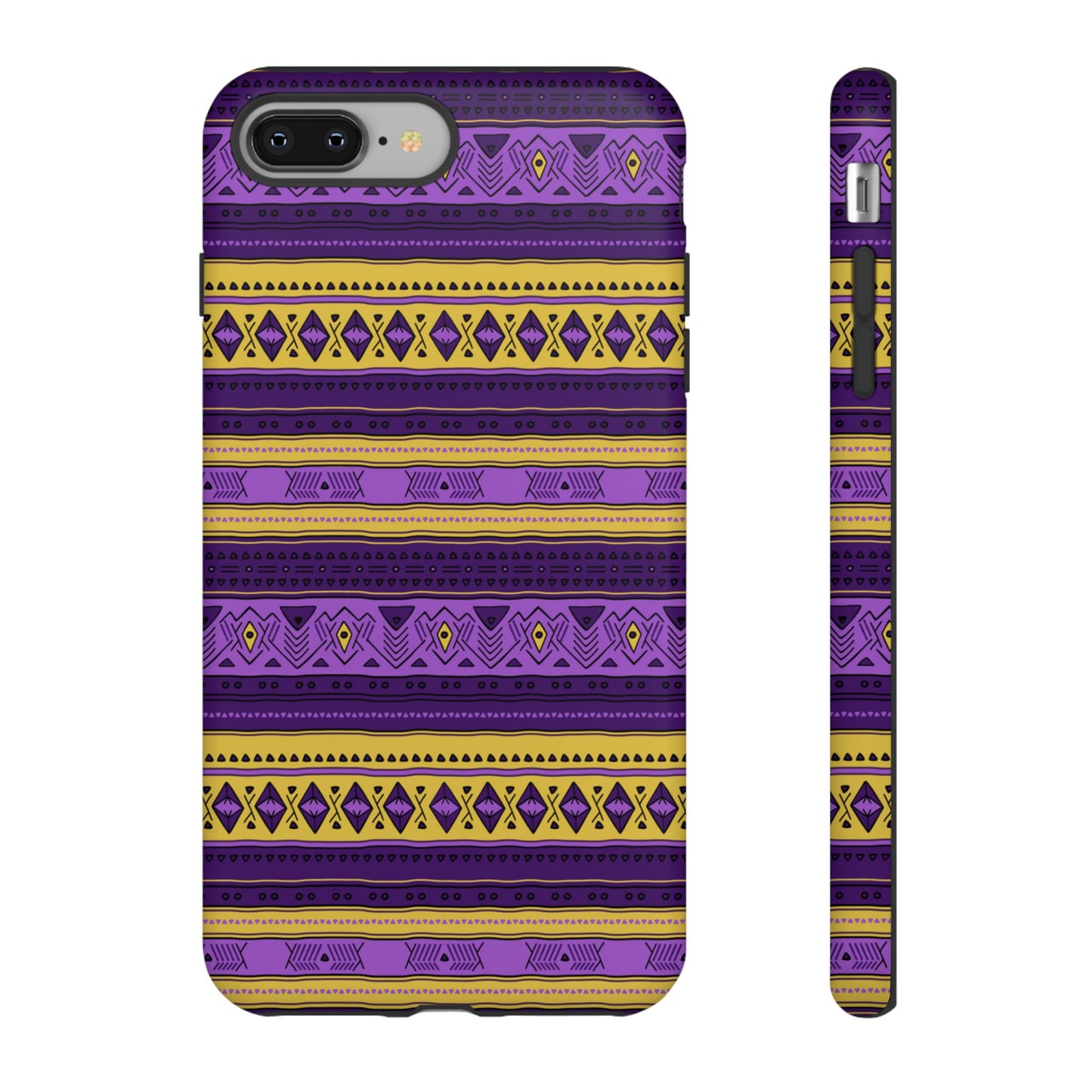 Purple & Yellow Stripes - Tough Phone Case
