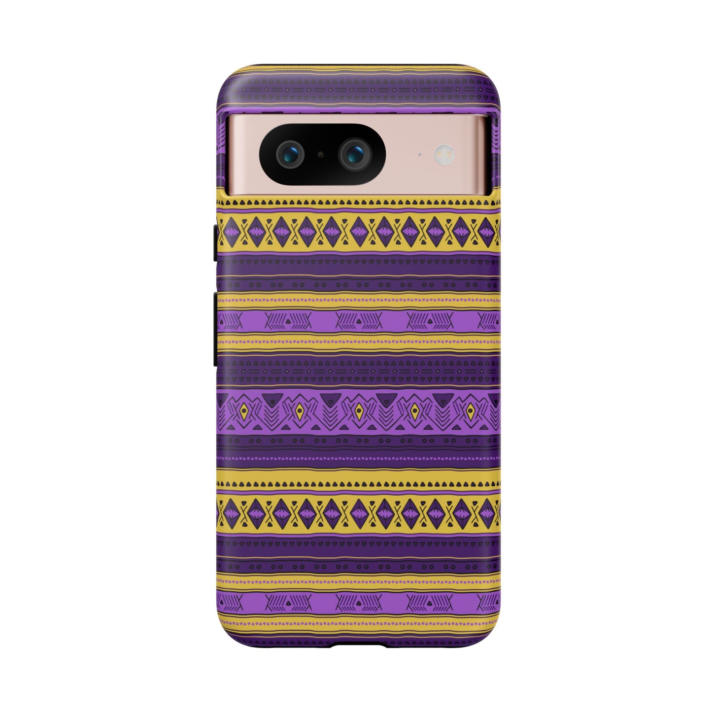 Purple & Yellow Stripes - Tough Phone Case