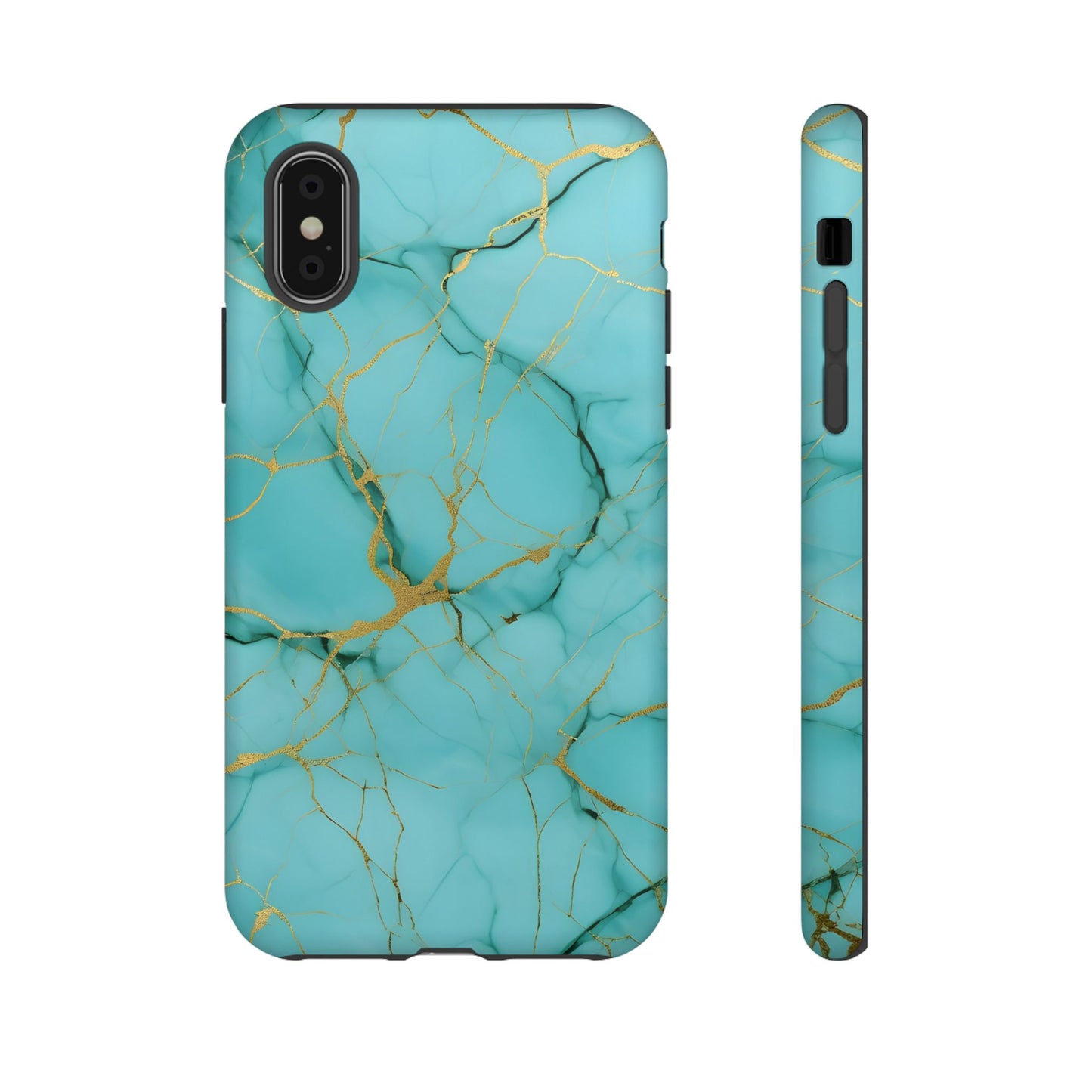 Teal Marble Tough Phone Case