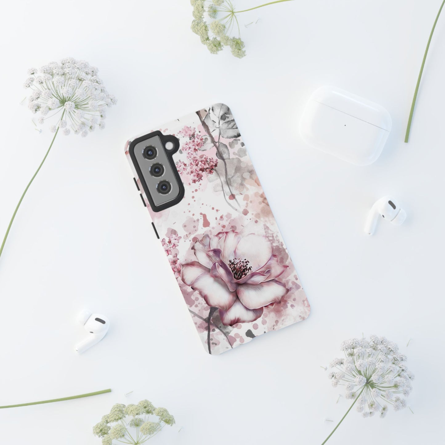 Pale Pink Florals  - Tough Phone Case