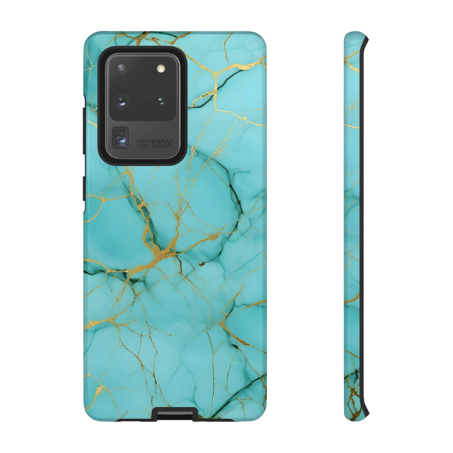Teal Marble Tough Phone Case
