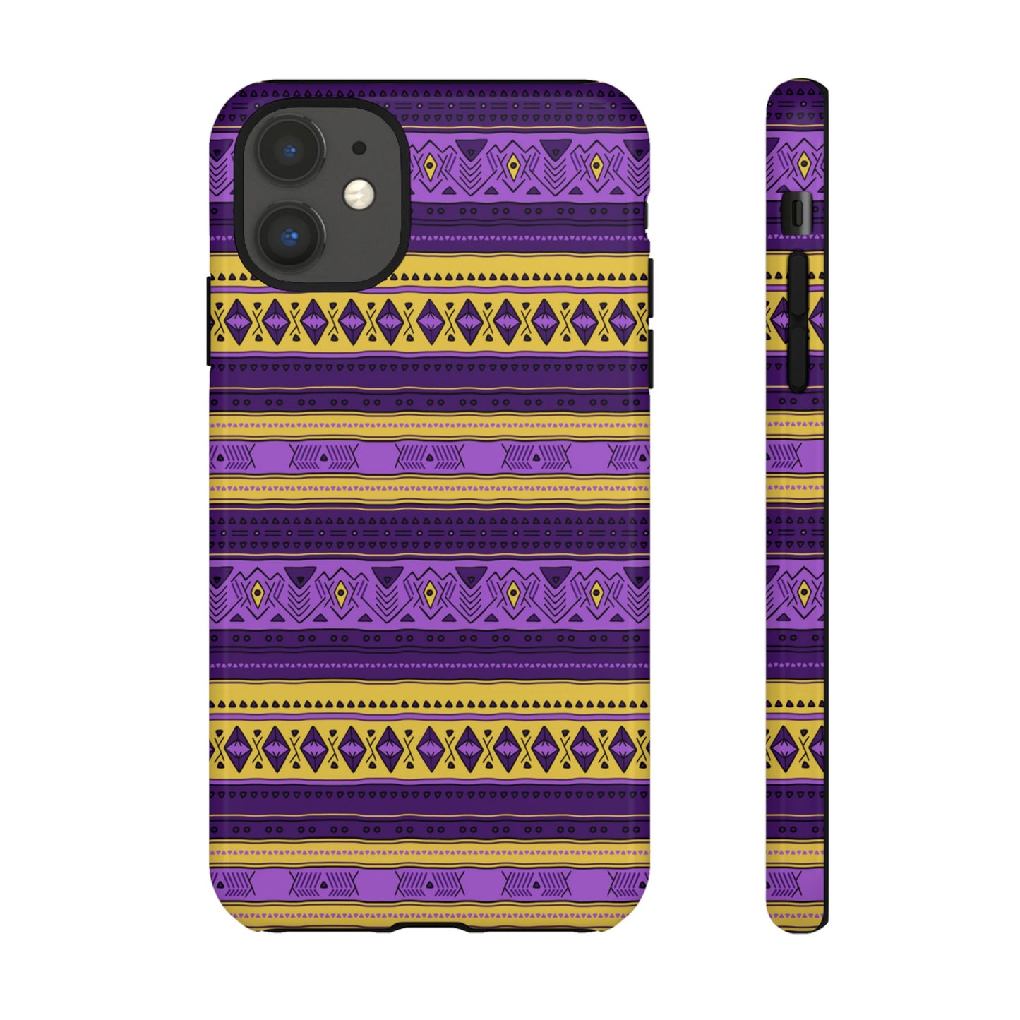 Purple & Yellow Stripes - Tough Phone Case