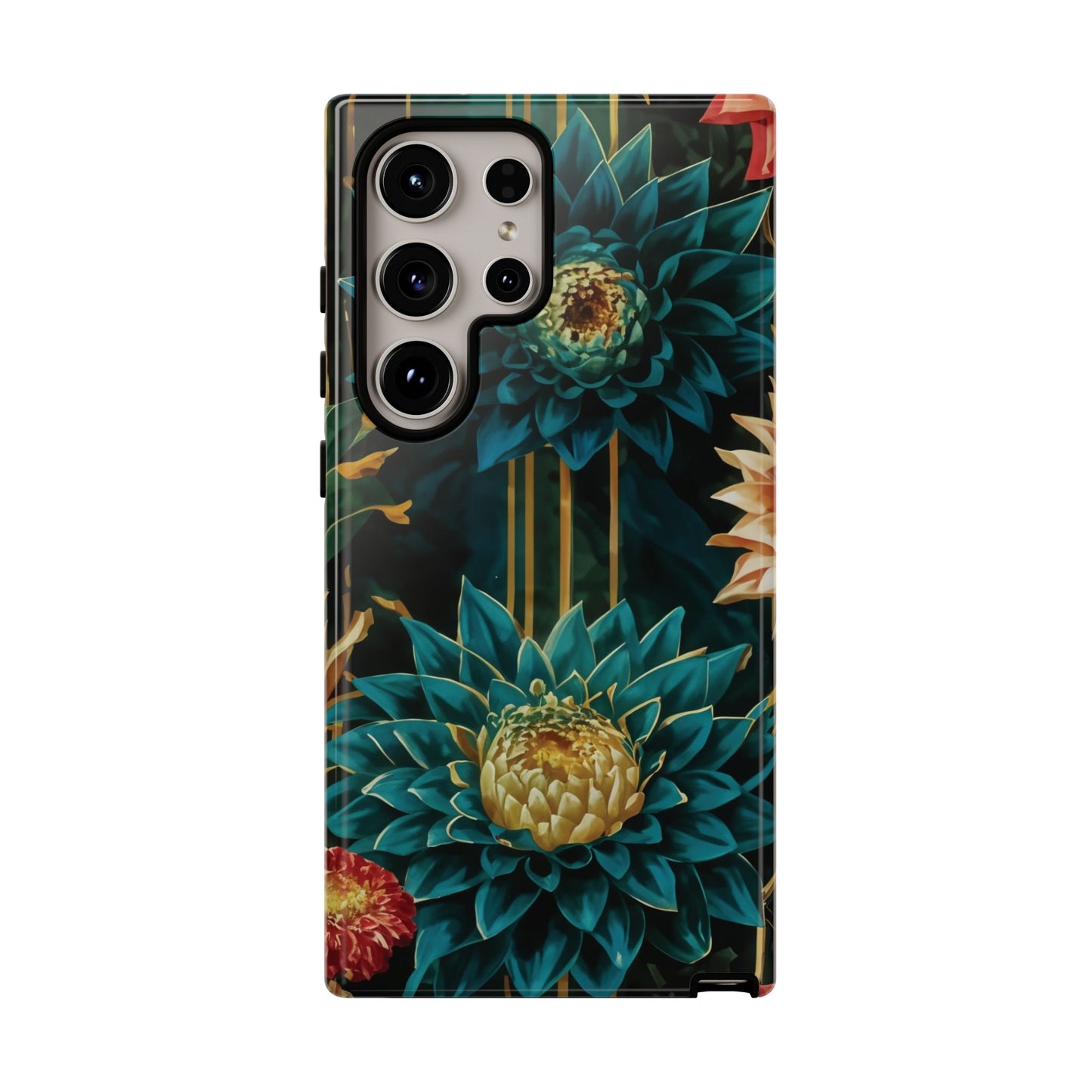 Bold Bloom Garden Tough Phone Case – Dramatic Florals for Statement-Makers
