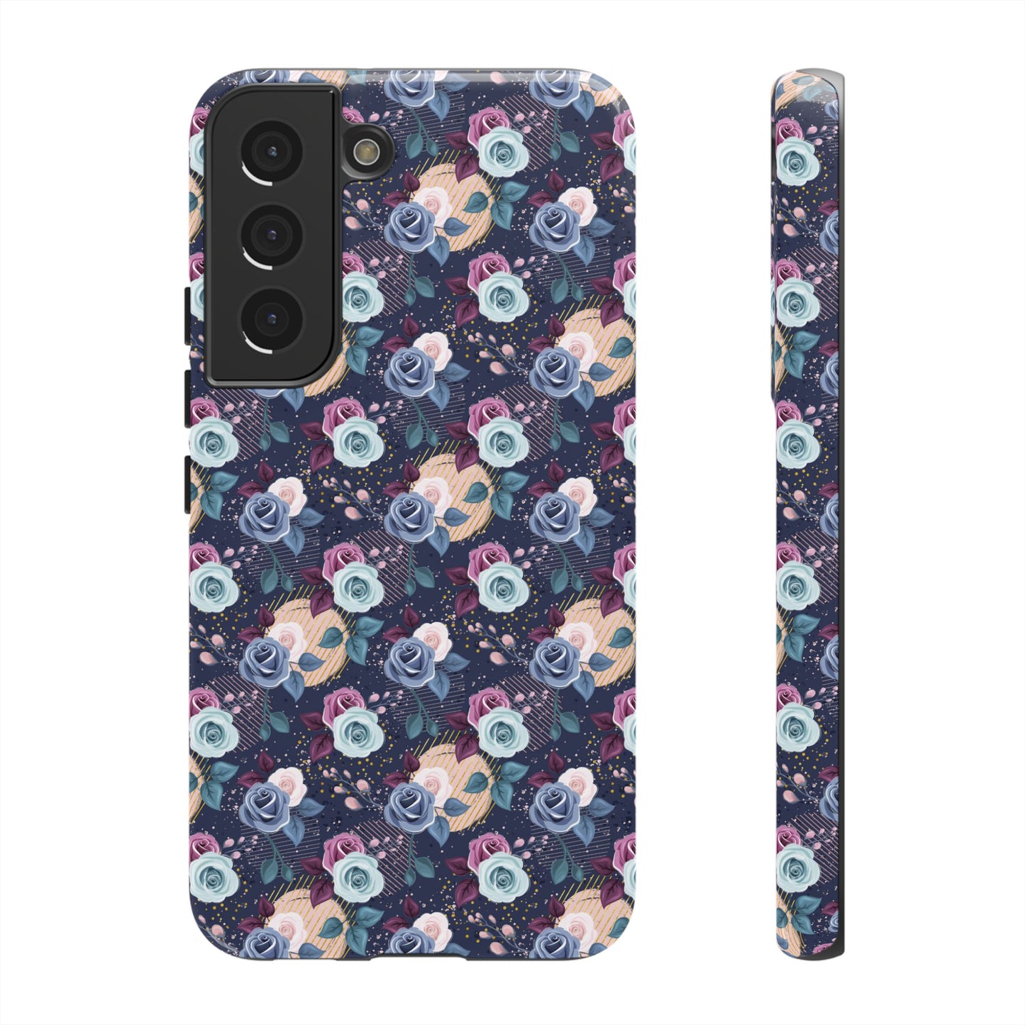 Navy & Pink Florals  - Tough Phone Case