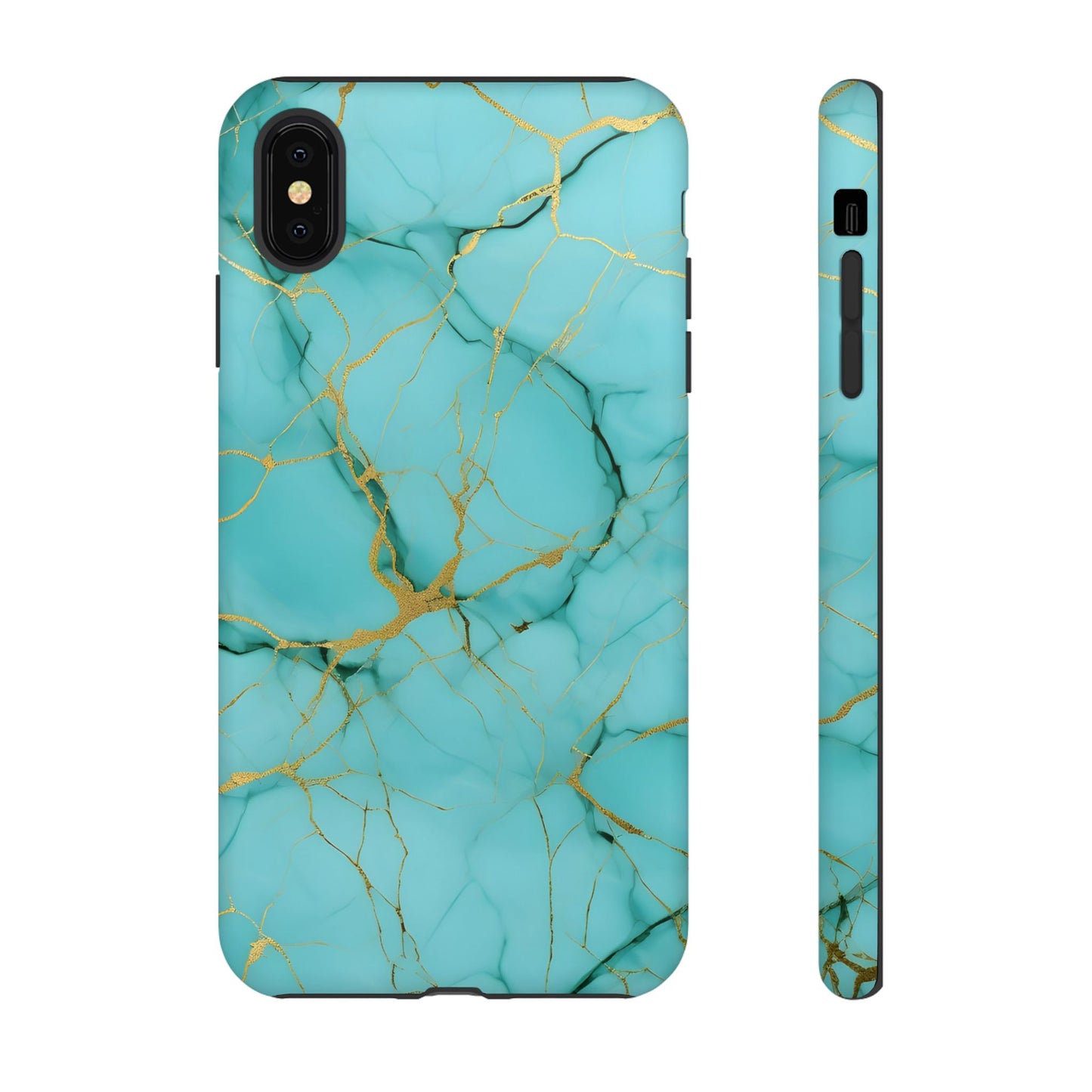 Teal Marble Tough Phone Case