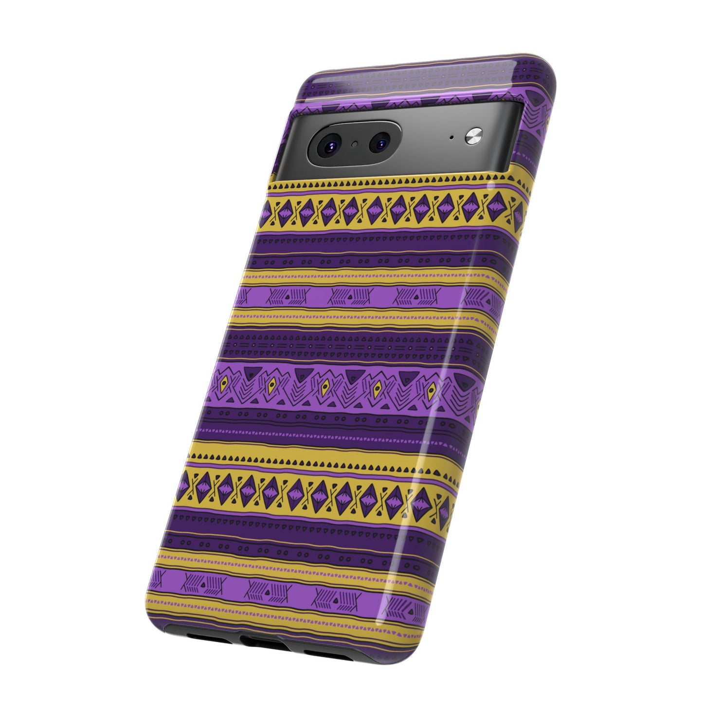 Purple & Yellow Stripes - Tough Phone Case