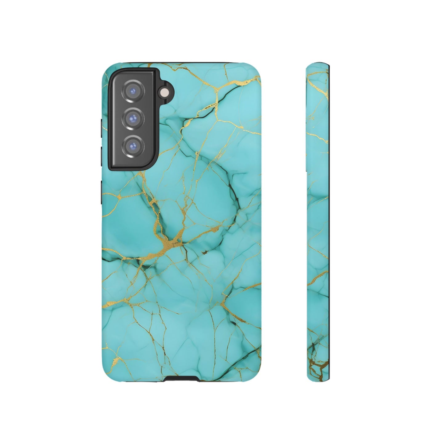 Teal Marble Tough Phone Case