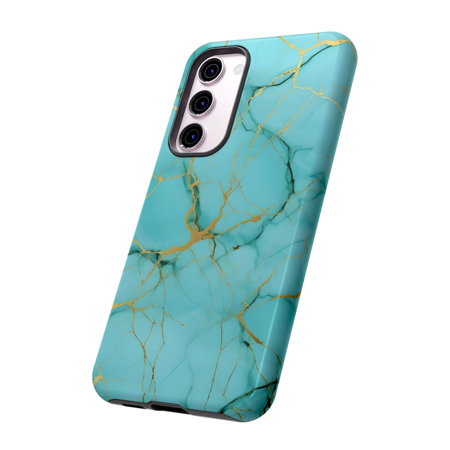 Teal Marble Tough Phone Case