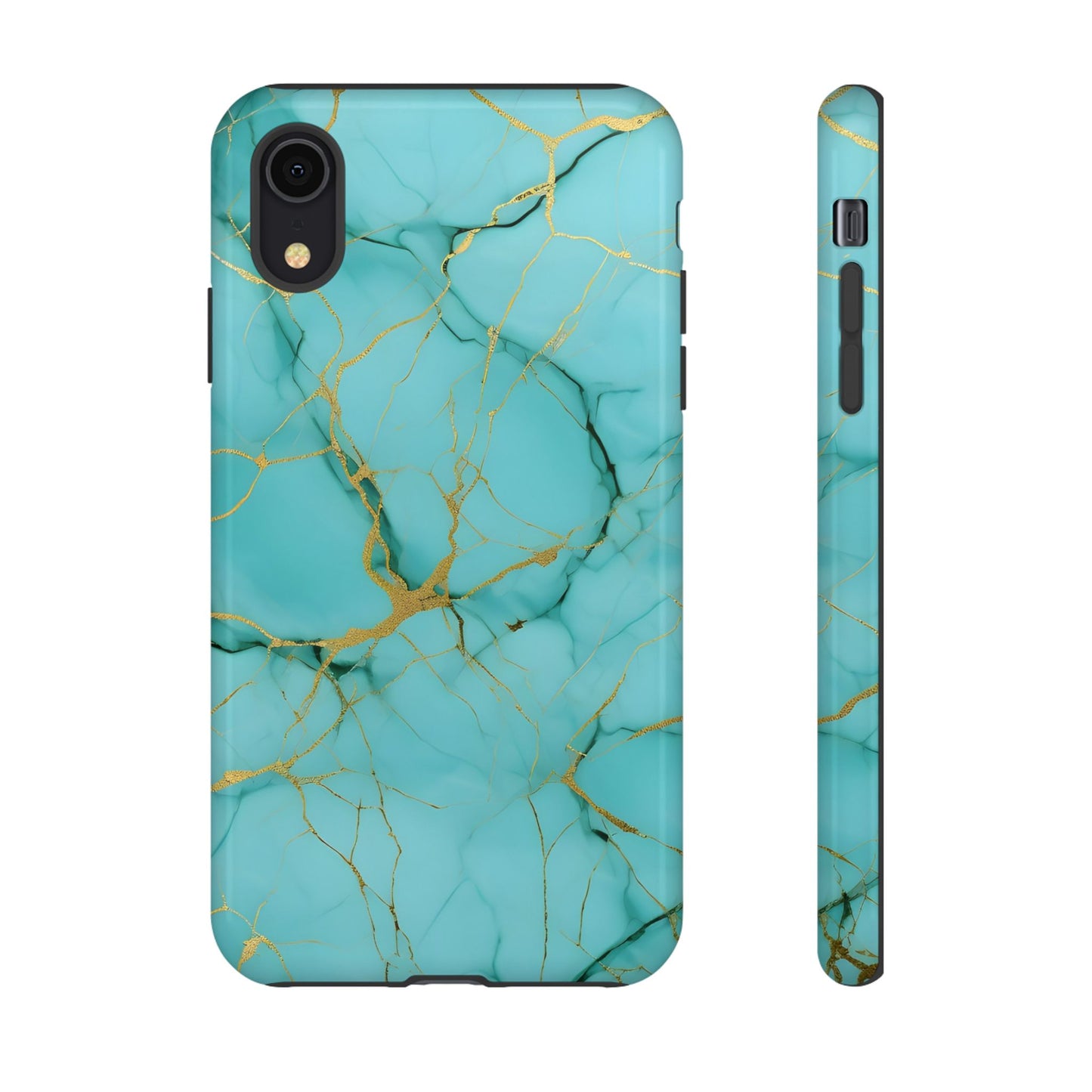 Teal Marble Tough Phone Case