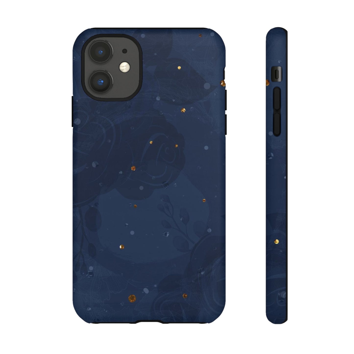 Subtle Navy Florals - Tough Phone Case