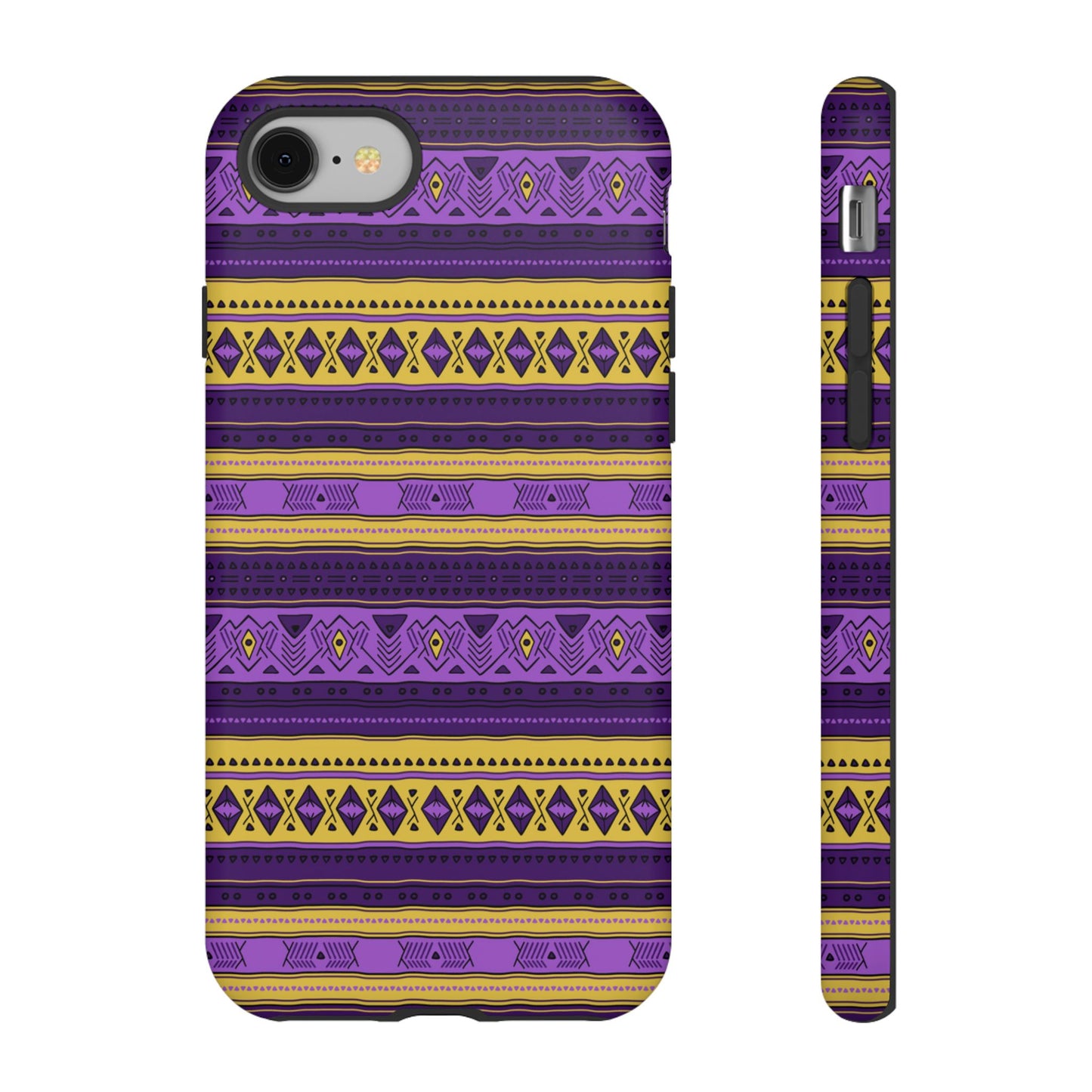 Purple & Yellow Stripes - Tough Phone Case