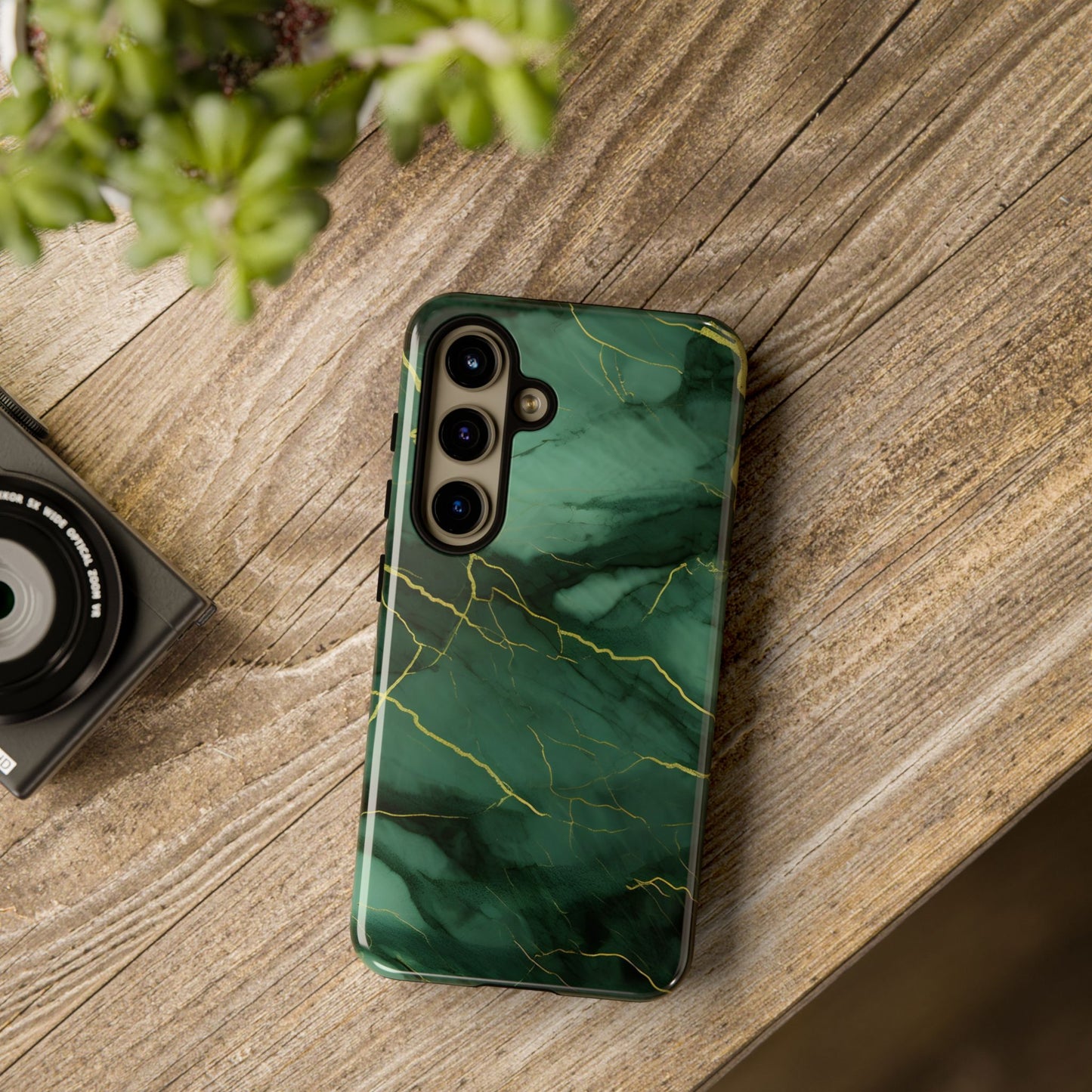 Hunter Green Marble - Tough Phone Case