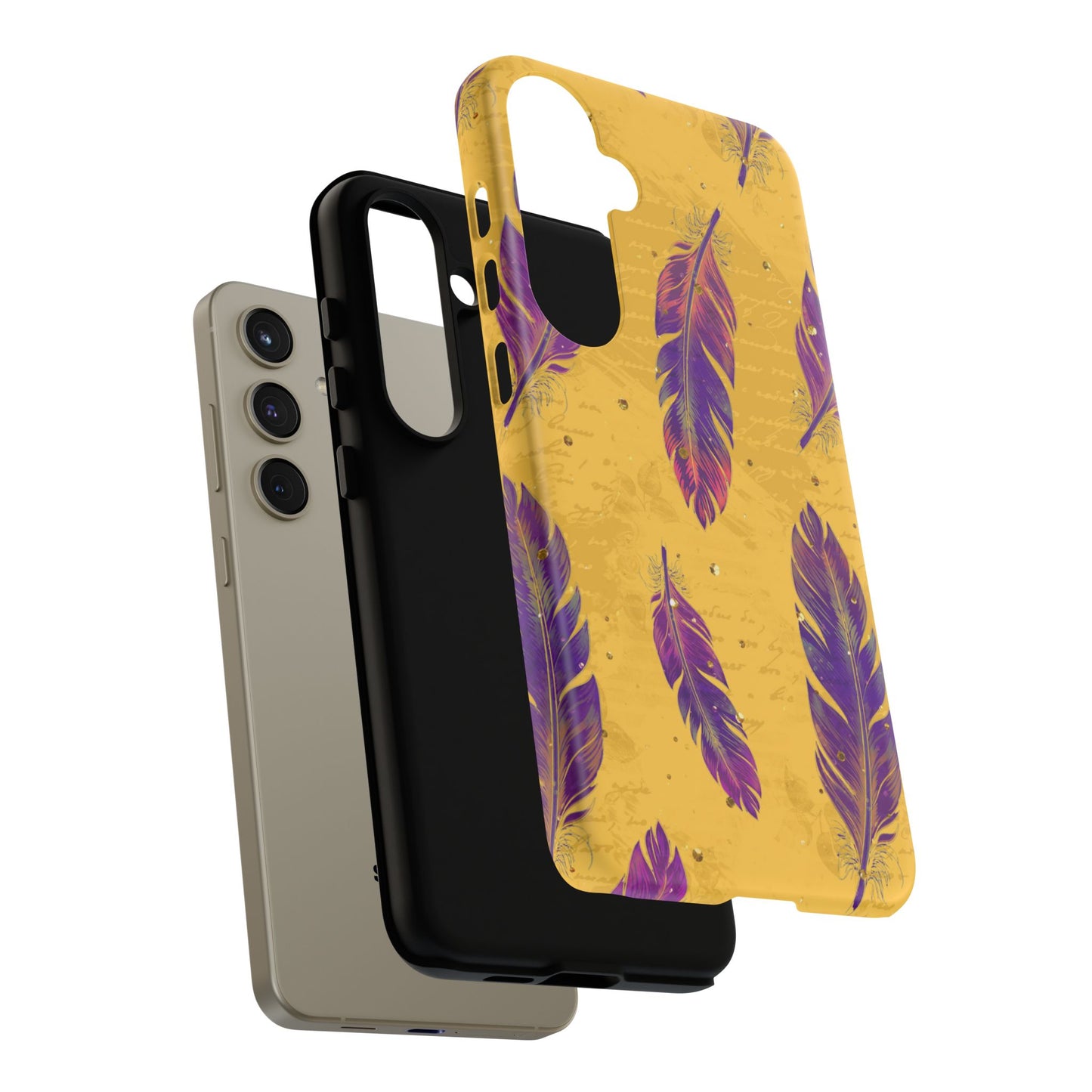 Purple Feathers - Tough Phone Case