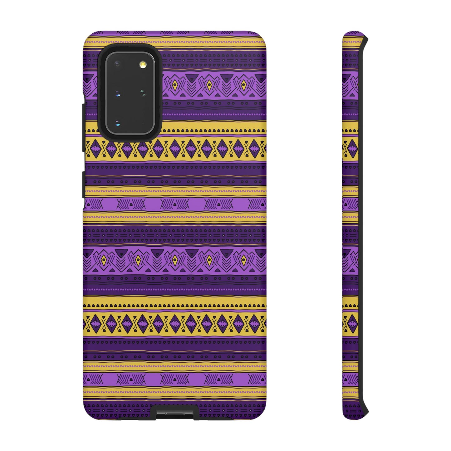 Purple & Yellow Stripes - Tough Phone Case