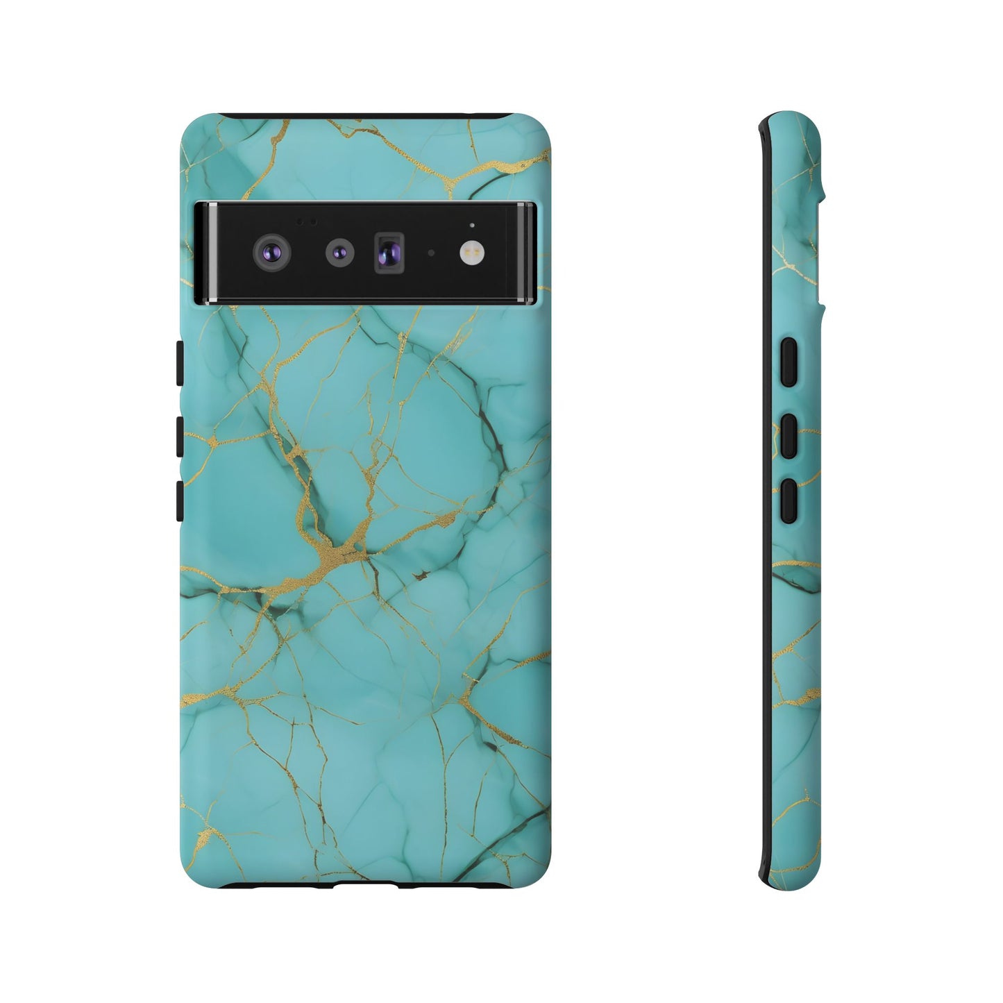 Teal Marble Tough Phone Case