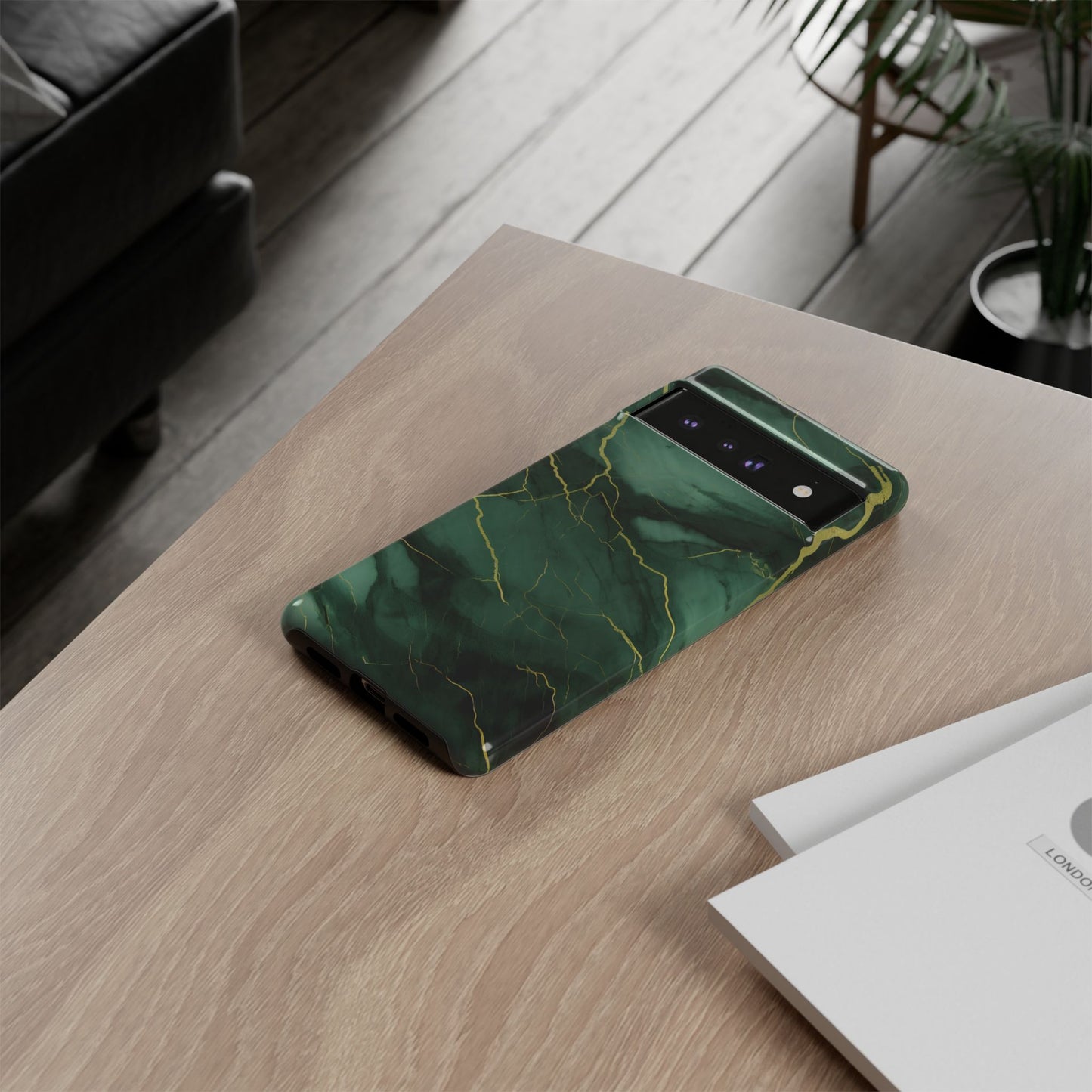 Hunter Green Marble - Tough Phone Case