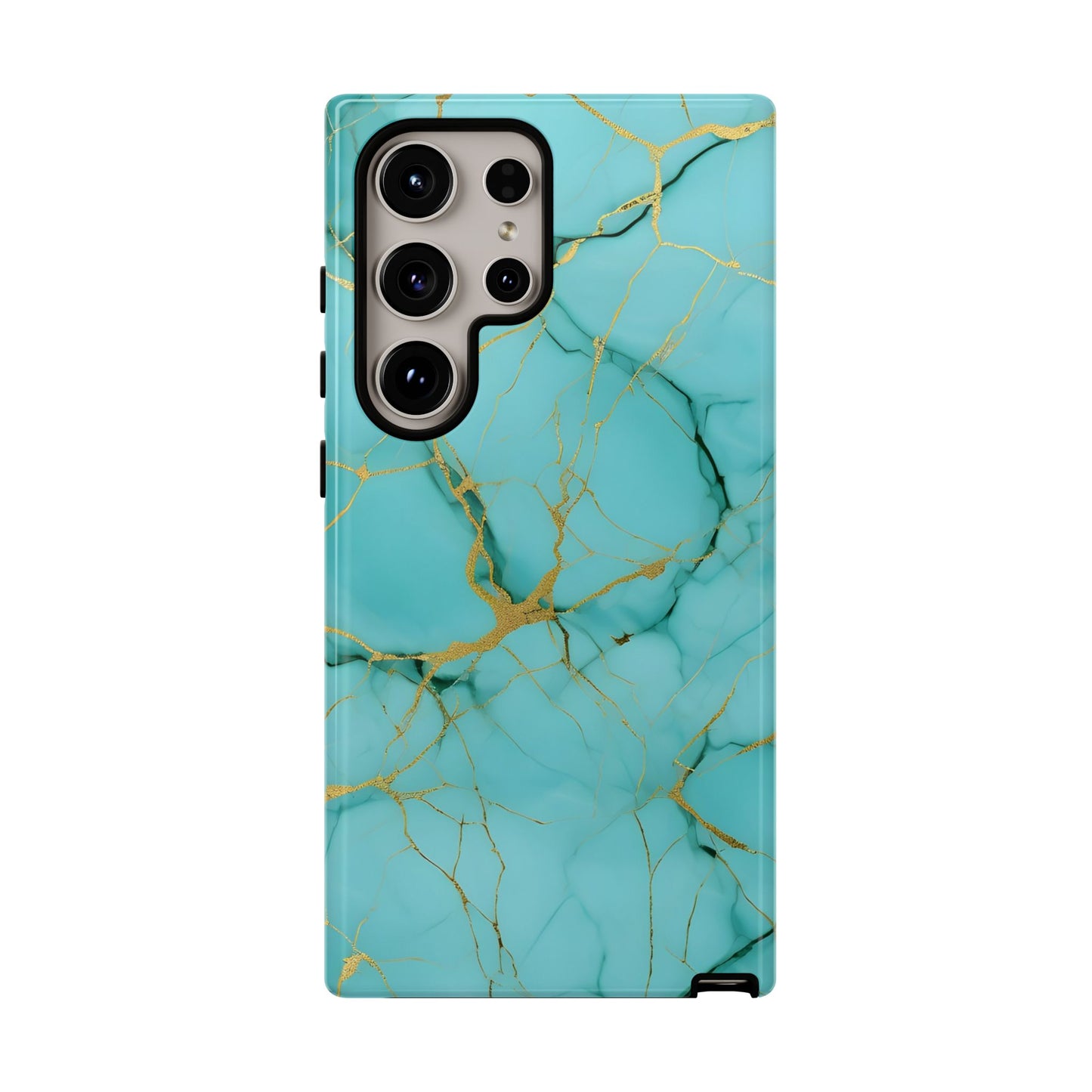 Teal Marble Tough Phone Case