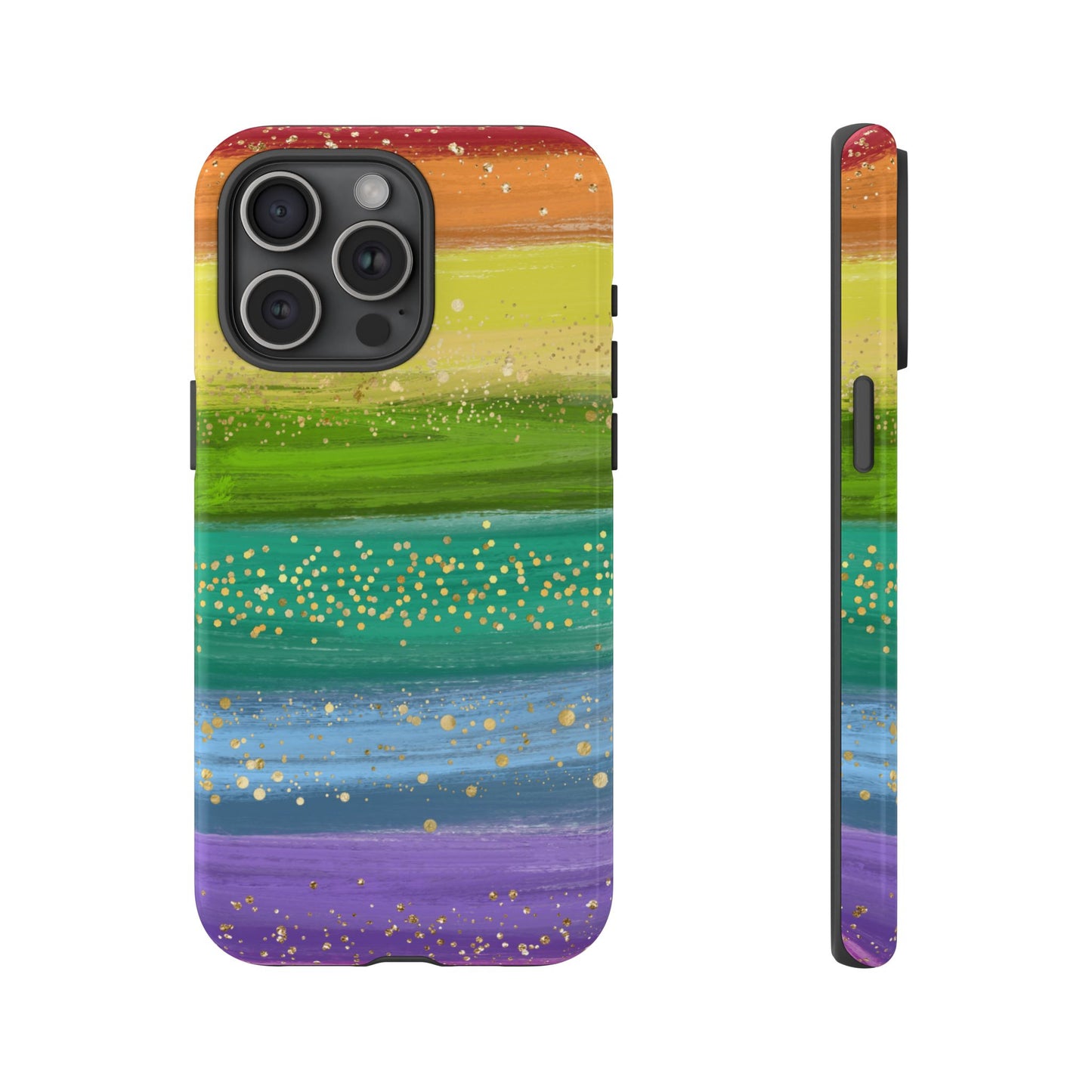 Rainbow Glitter Brush Strokes - Tough Case