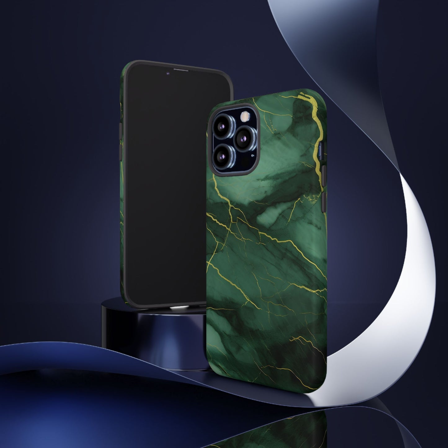 Hunter Green Marble - Tough Phone Case