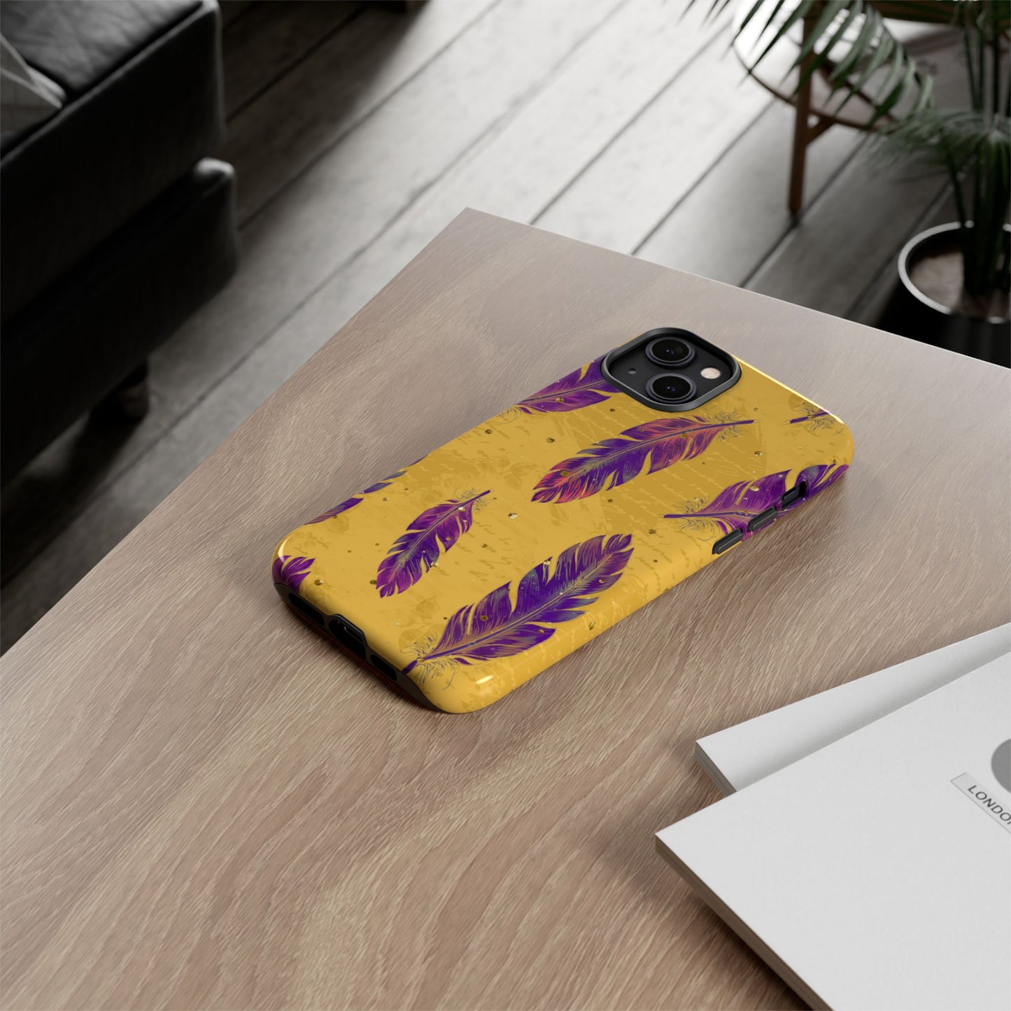 Purple Feathers - Tough Phone Case