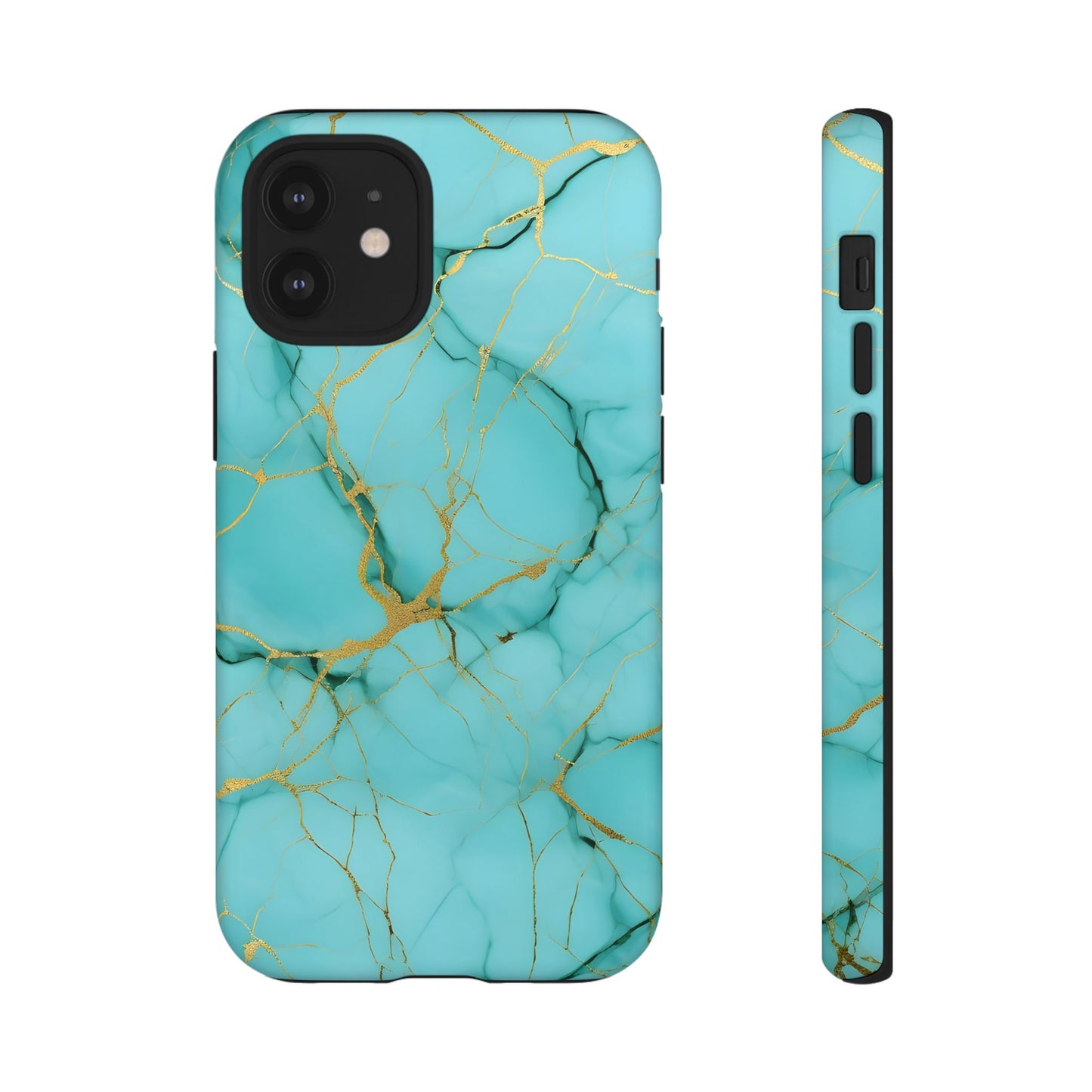 Teal Marble Tough Phone Case