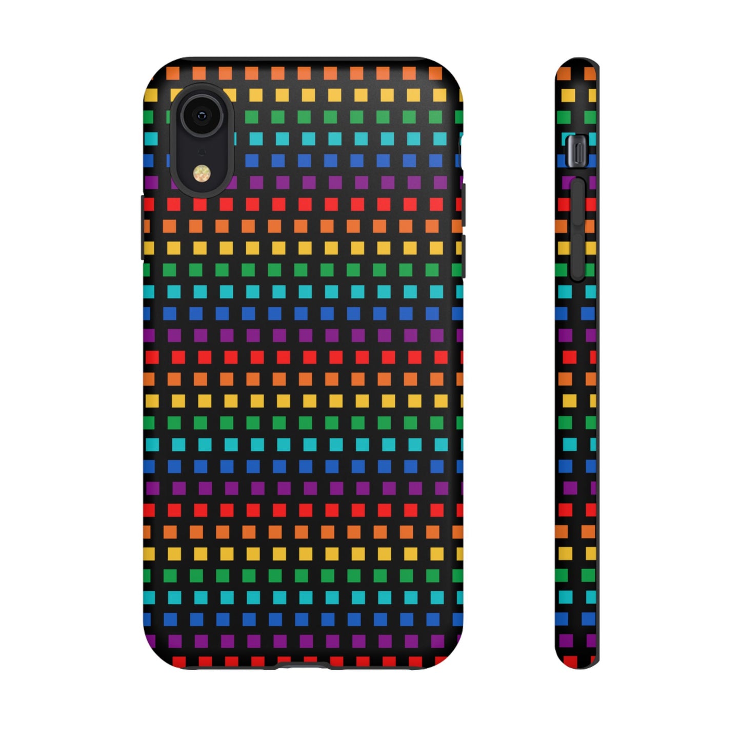 Rainbow Dots on Black - Tough Case