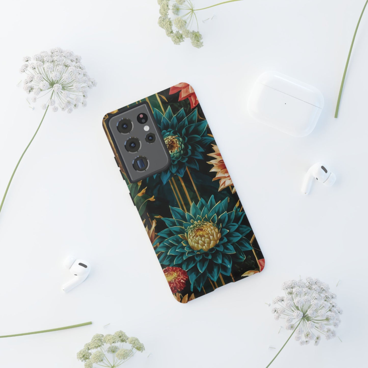 Bold Bloom Garden Tough Phone Case – Dramatic Florals for Statement-Makers