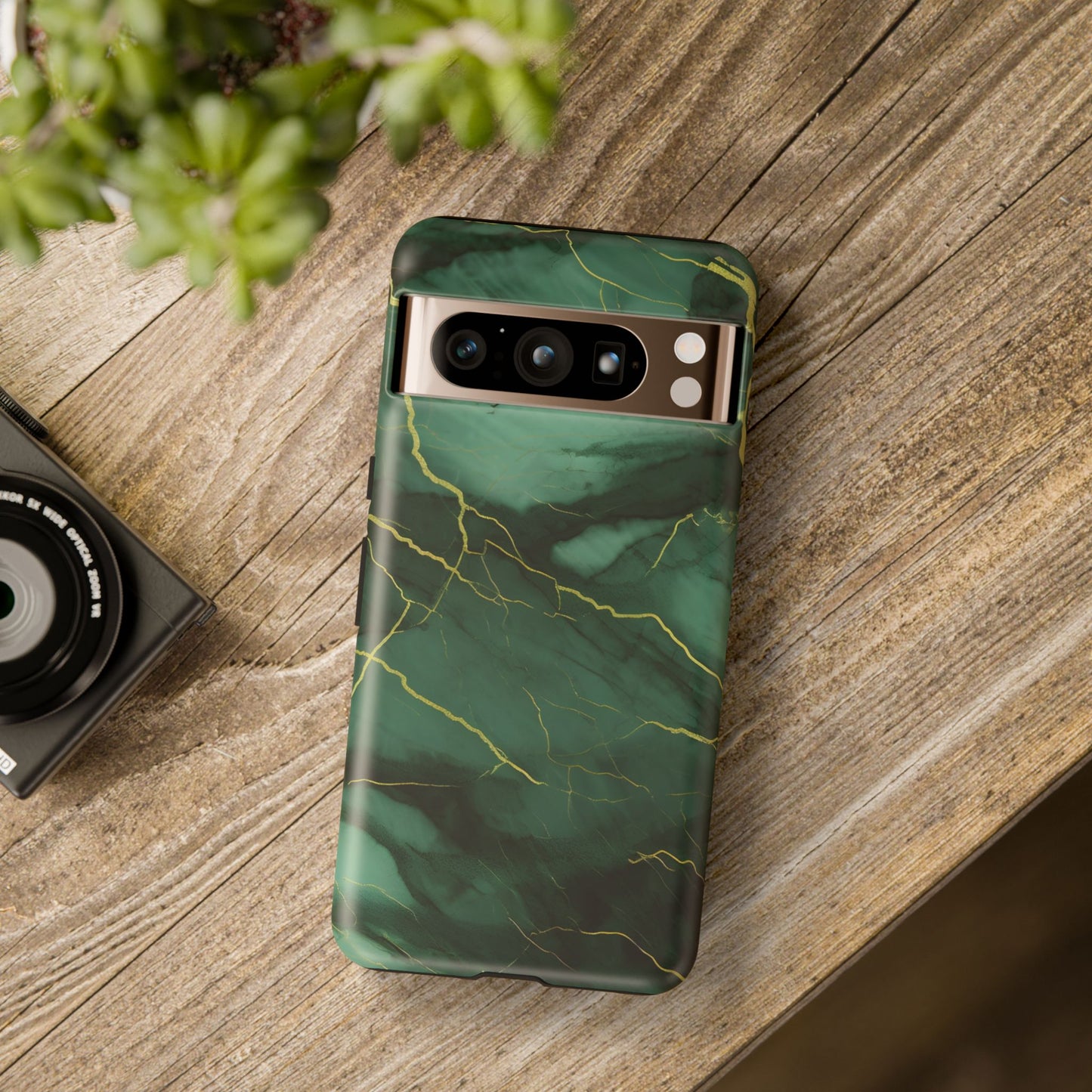 Hunter Green Marble - Tough Phone Case