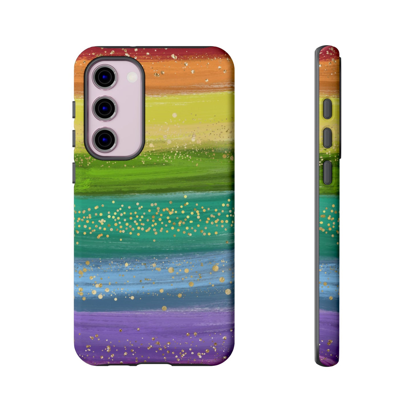 Rainbow Glitter Brush Strokes - Tough Case