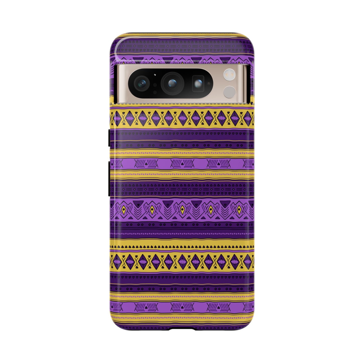 Purple & Yellow Stripes - Tough Phone Case